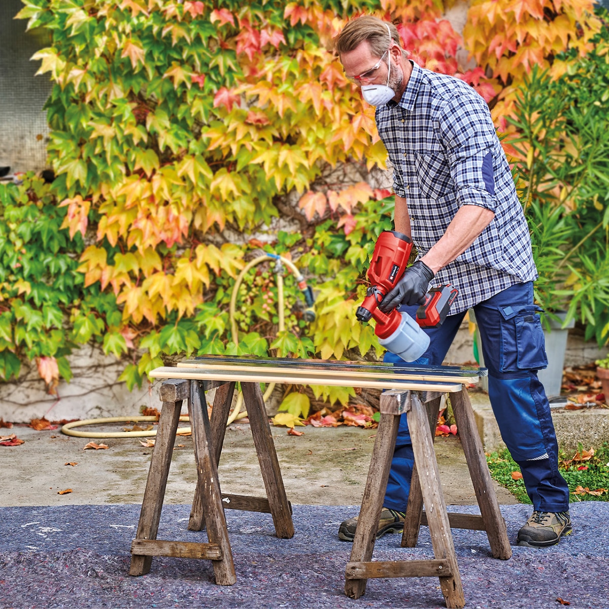 Pistola de pintar Einhell TC-SY 18/60 Li-Solo Rojo-9