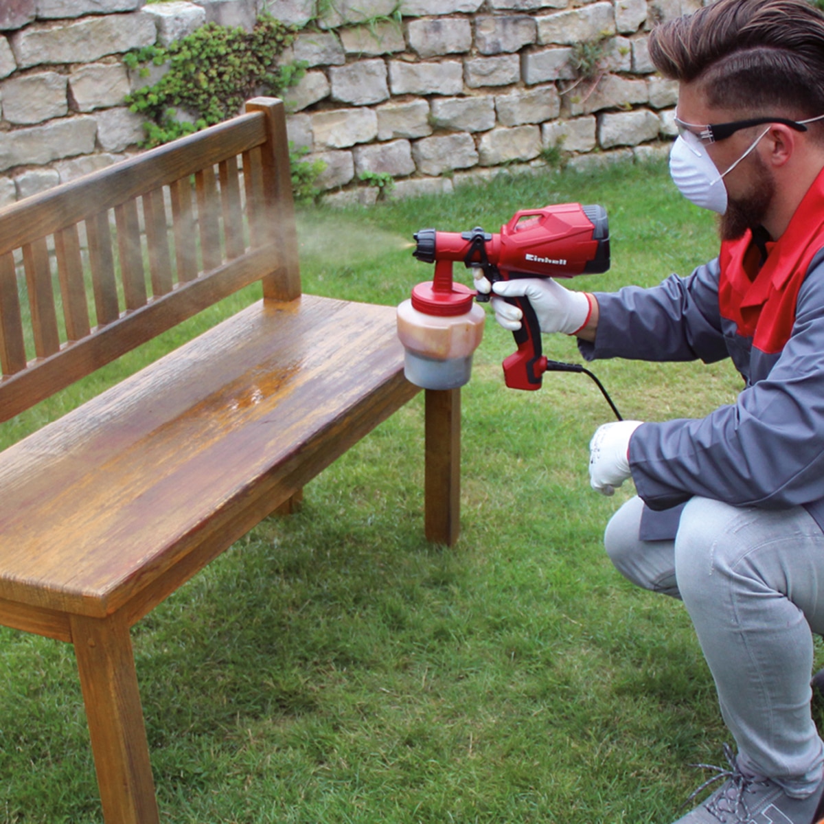 Pistola de pintura eléctrica Einhell TC-SY 500 P Rojo-4