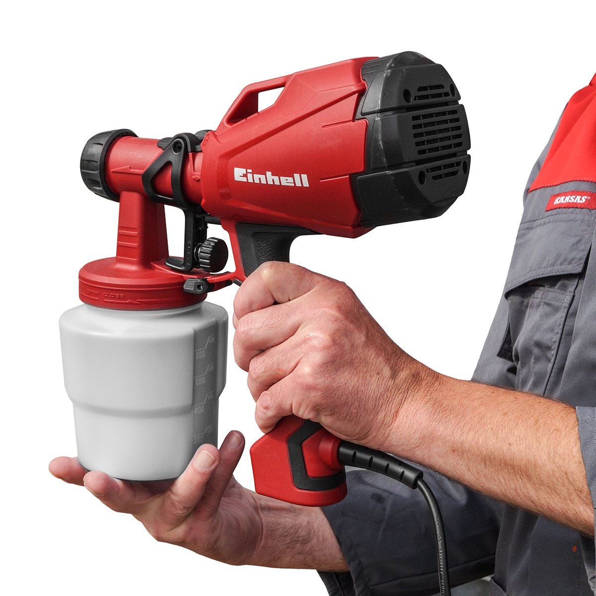 Pistola de pintura eléctrica Einhell TC-SY 600 S Rojo-4
