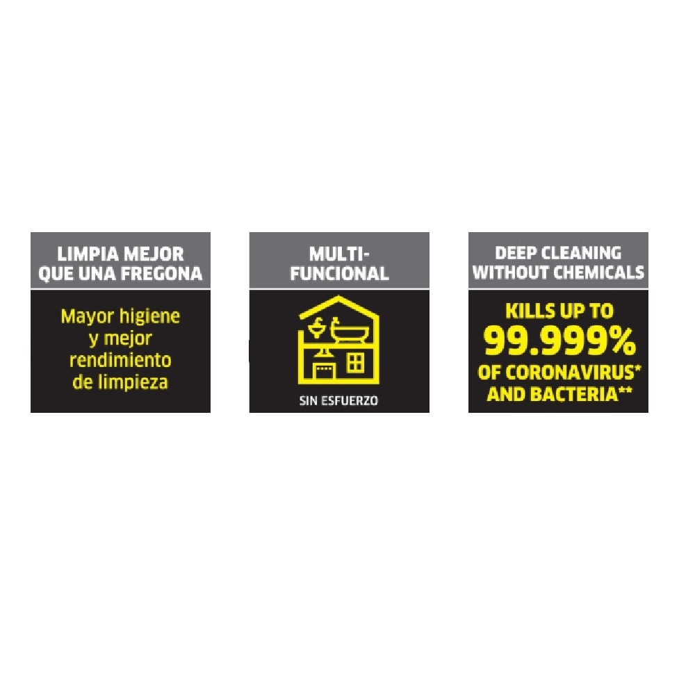 Limpiadora Vapor SC 3 Easyfix Amarillo / Negro-9