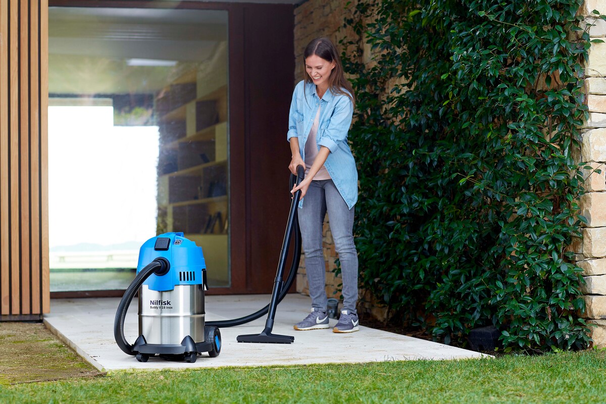 Aspirador Agua/Polvo Buddy II 18 l Inox Inox / Azul-5