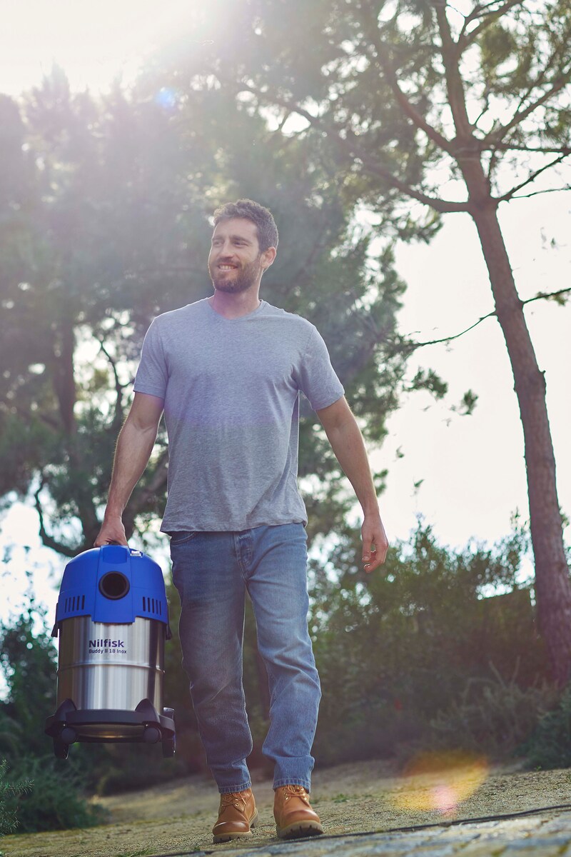 Aspirador Agua/Polvo Buddy II 18 l Inox Inox / Azul-6