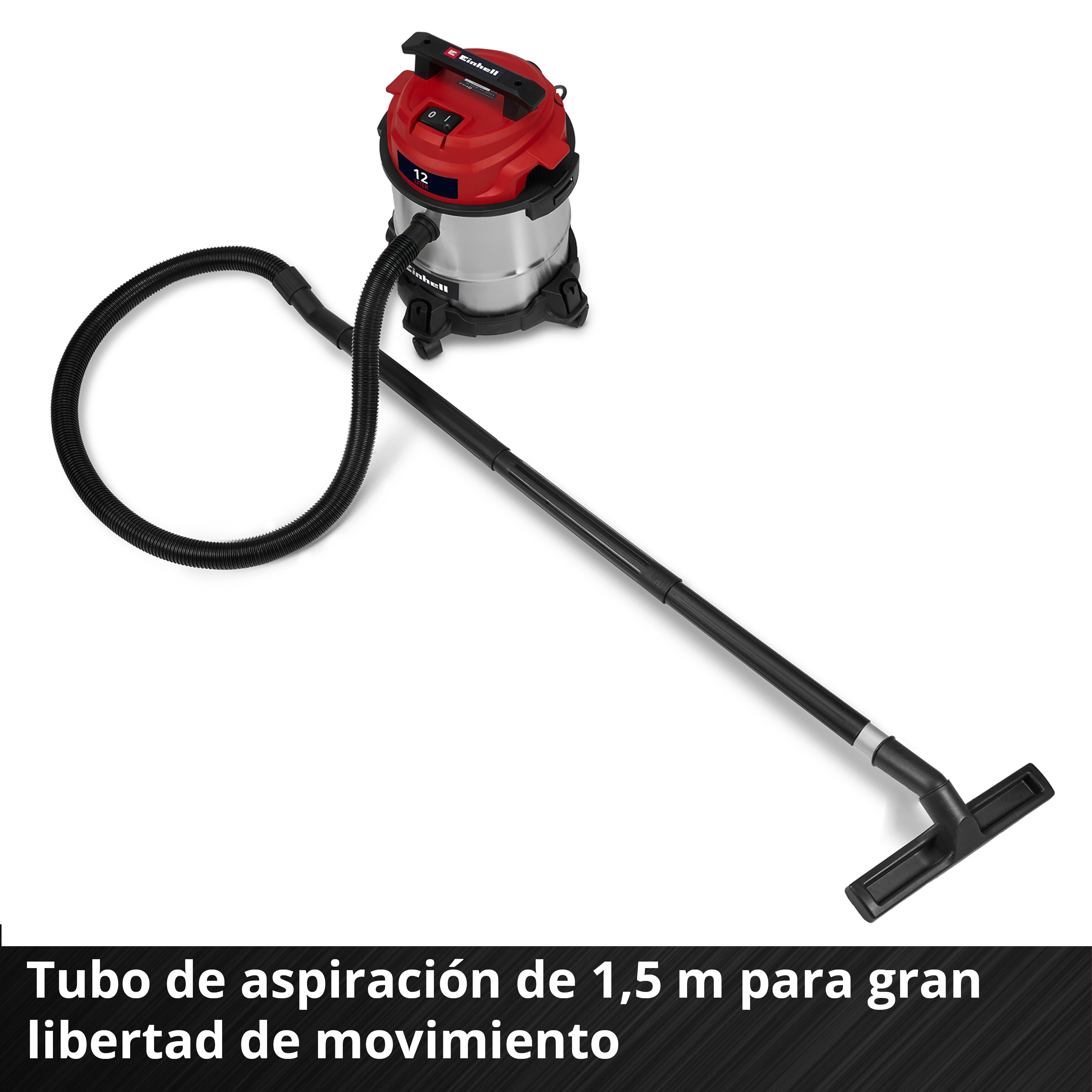 Aspirador sólidos/líquidos Einhell TC-VC 1240 S (bajo consumo) Rojo-2