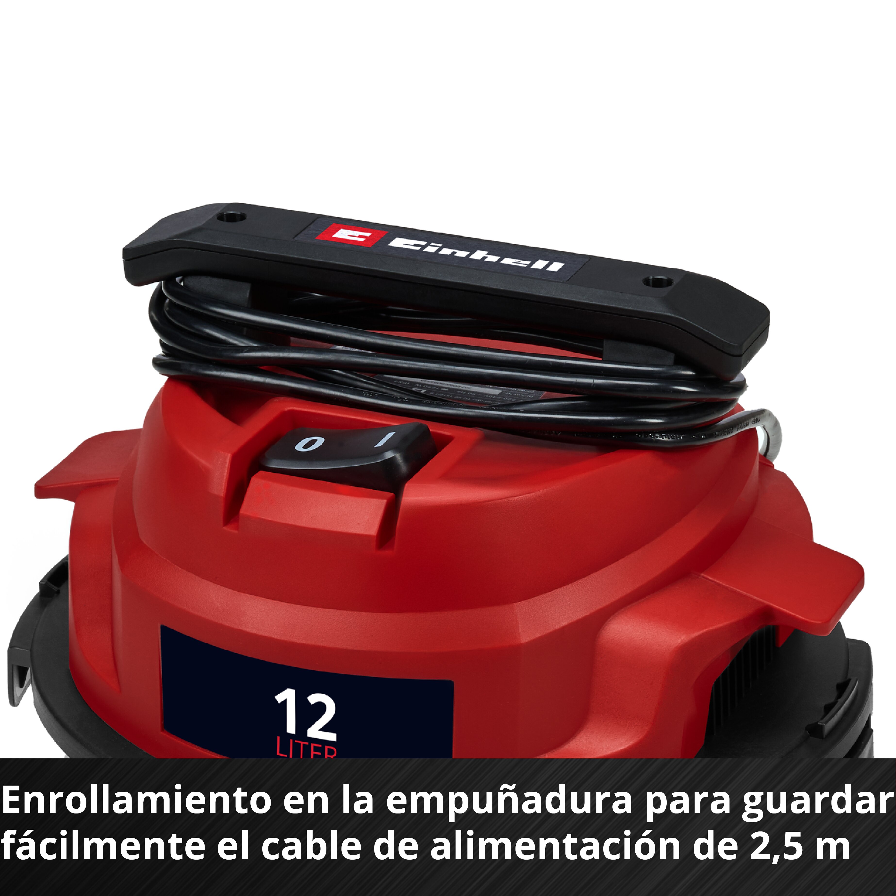Aspirador sólidos/líquidos Einhell TC-VC 1240 S (bajo consumo) Rojo-5