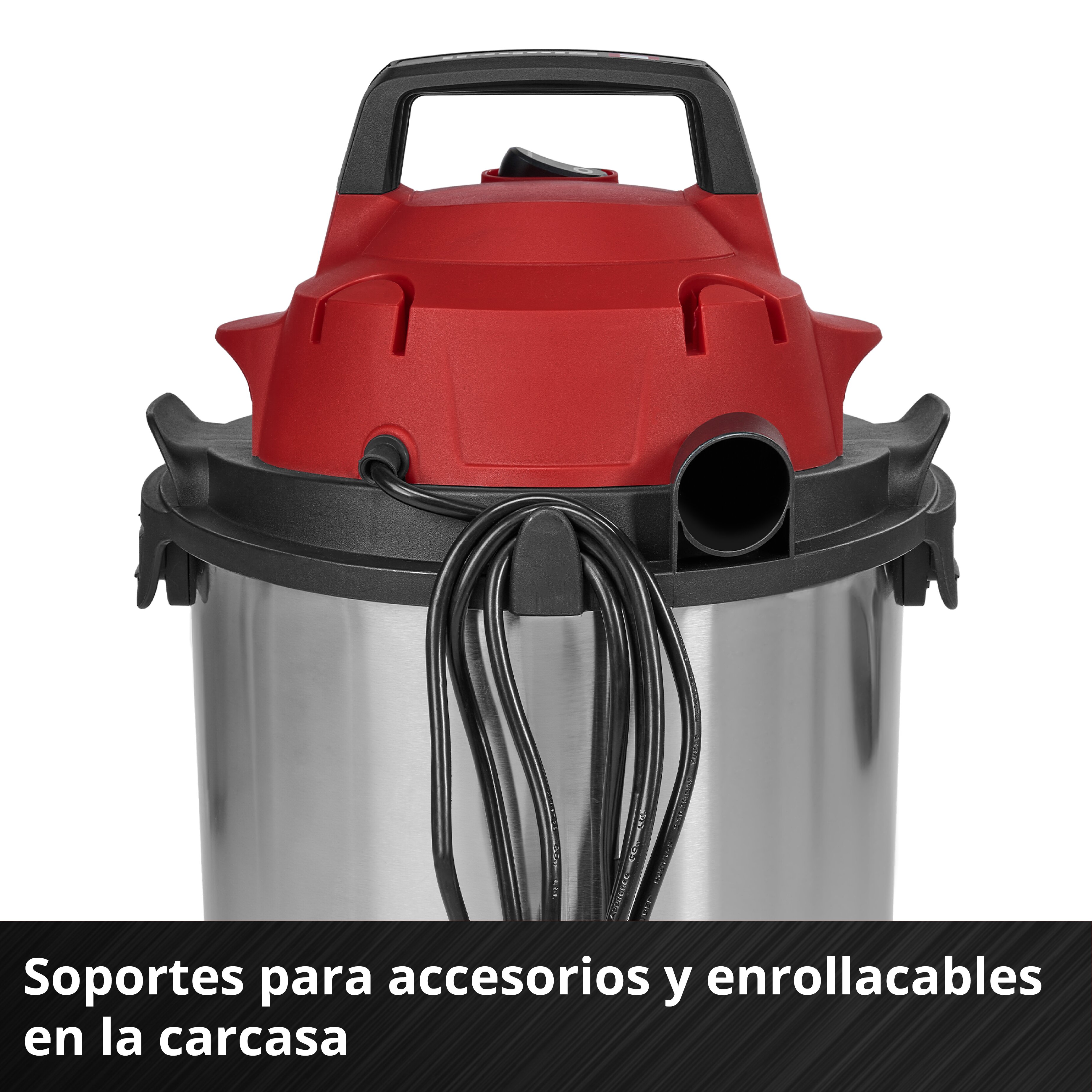 Aspirador seco-húmedo inox Einhell TC-VC 1540 S (bajo consumo) Rojo-5