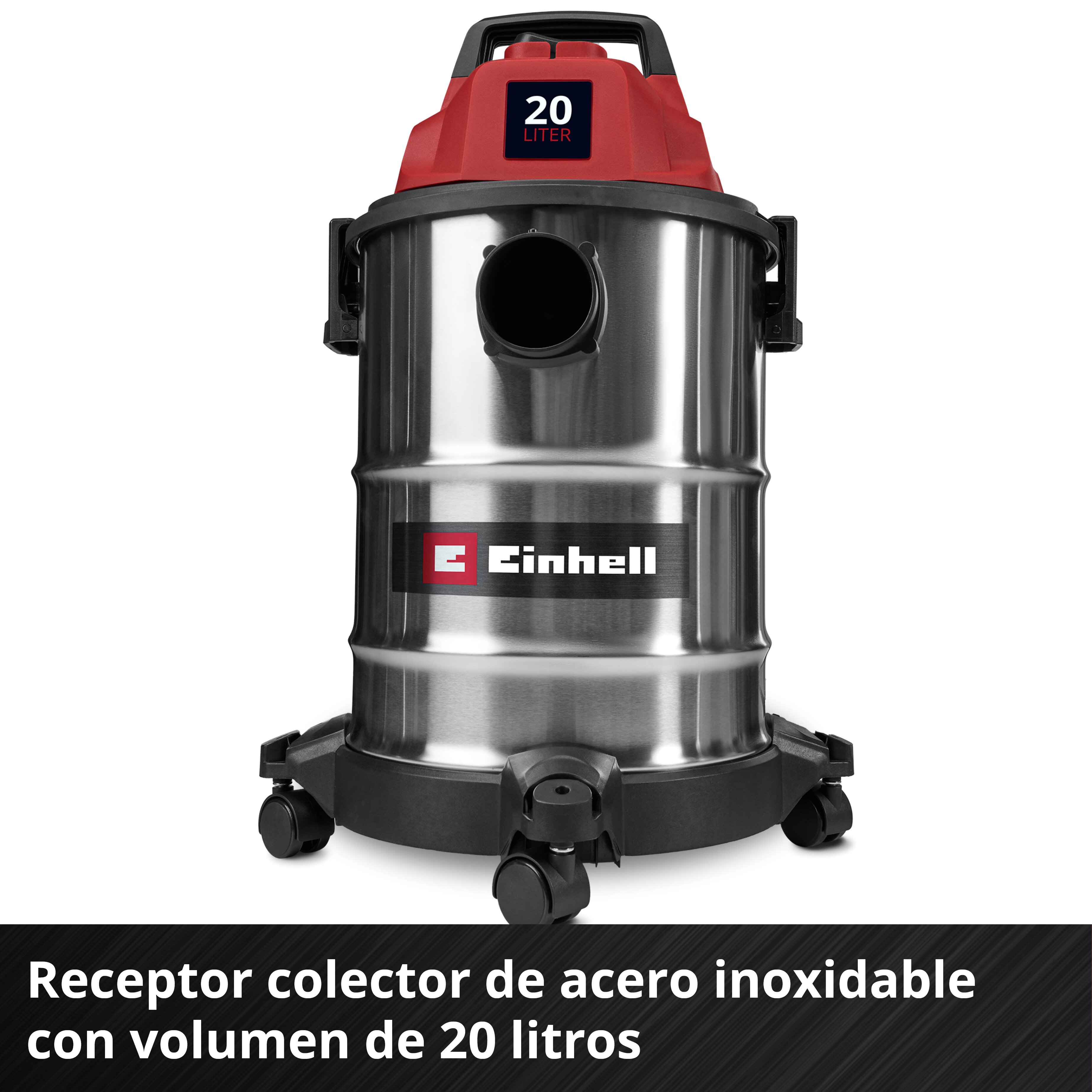 Aspirador seco-húmedo inox Einhell TC-VC 2045 S (bajo consumo) Rojo-2
