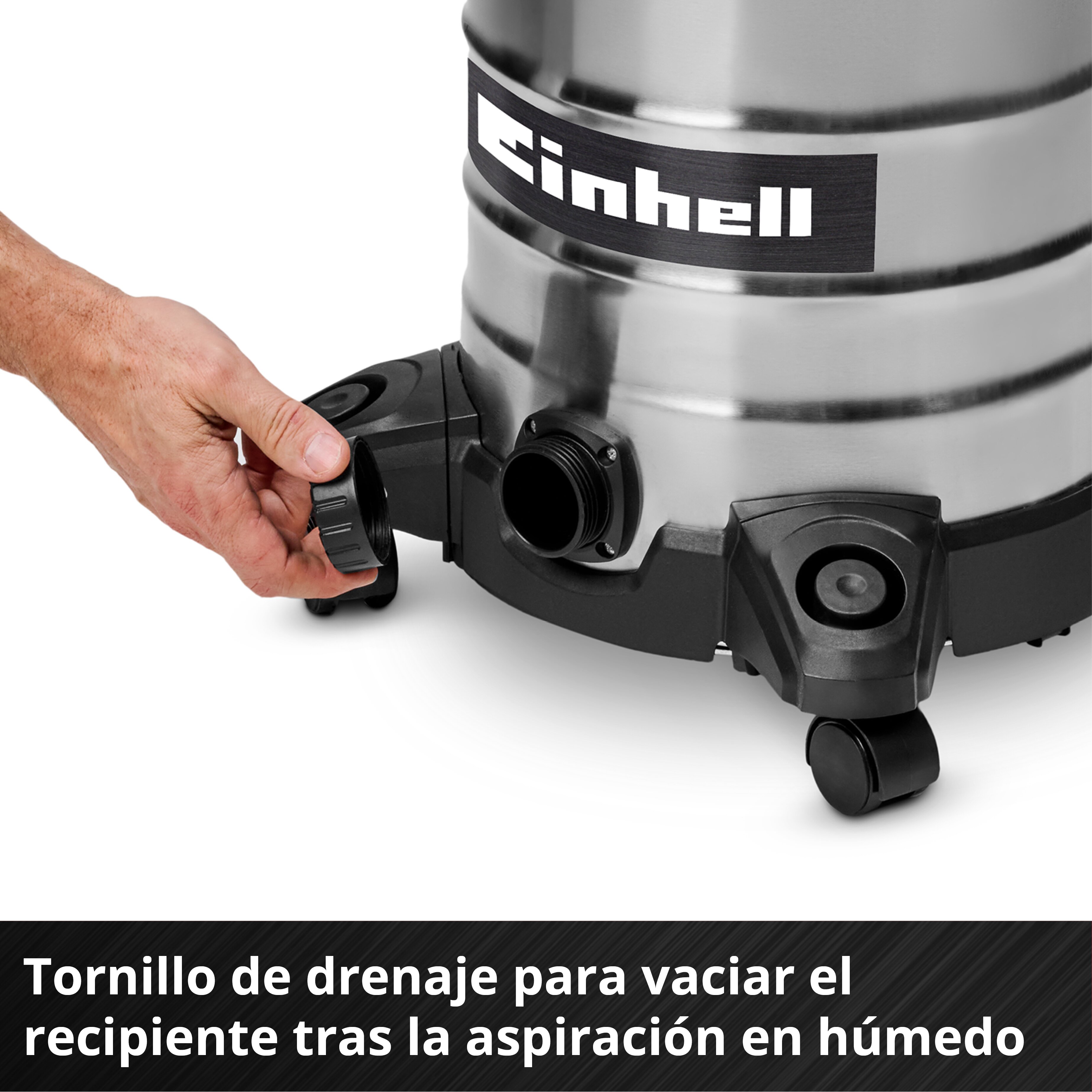 Aspirador seco-húmedo inox Einhell TC-VC 3055 S (bajo consumo) Rojo-5