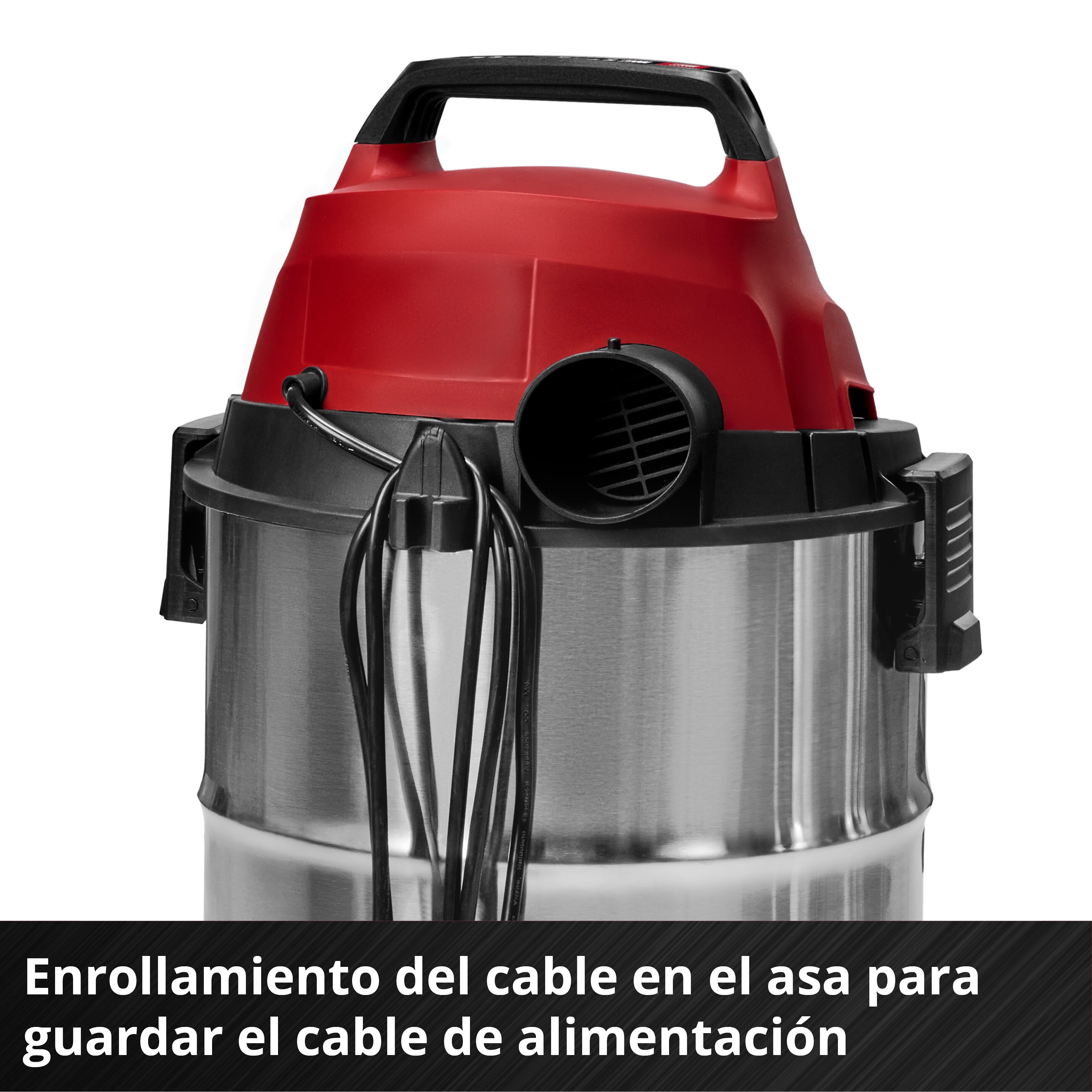 Aspirador seco-húmedo inox Einhell TC-VC 3055 S (bajo consumo) Rojo-6