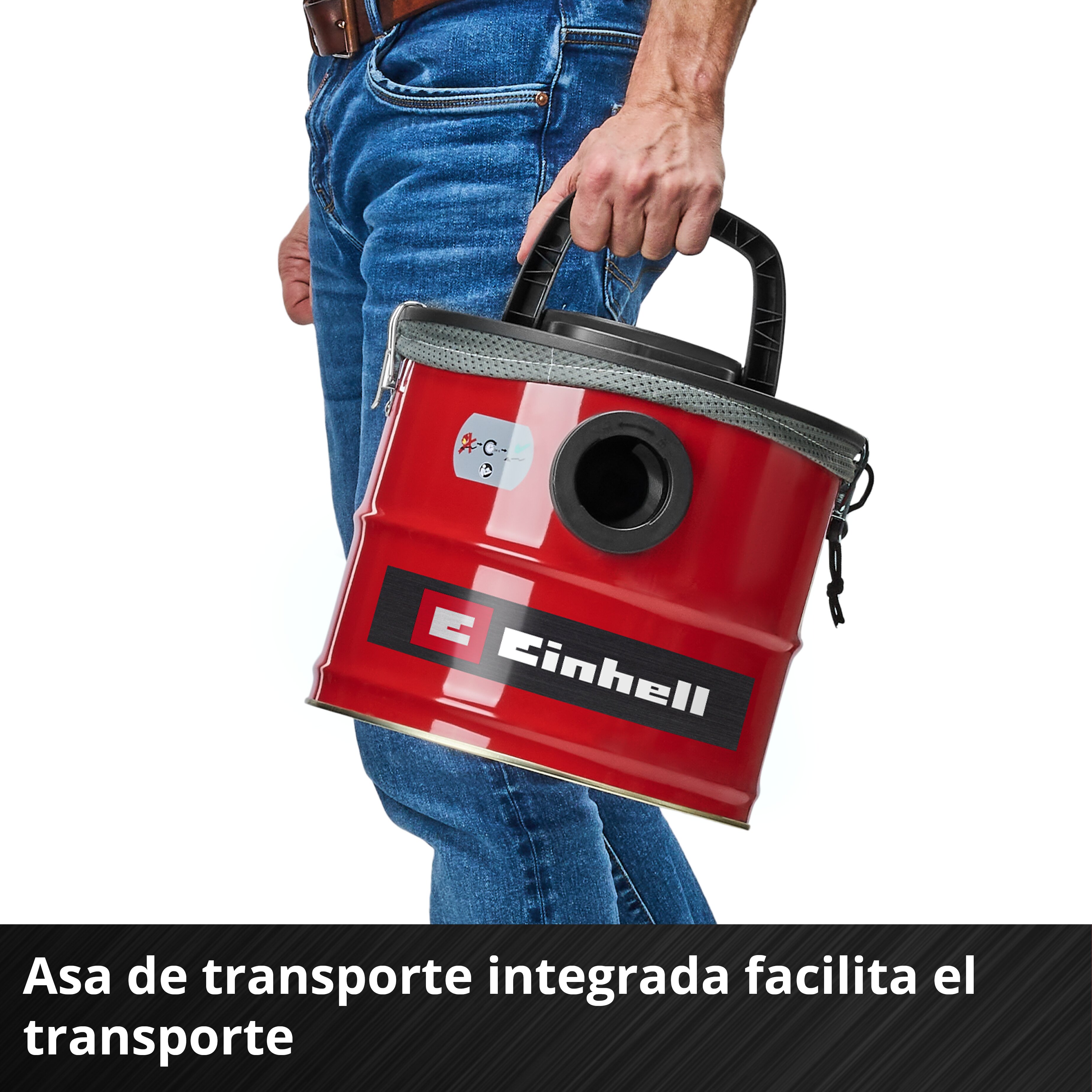 Aspirador con filtro integrado chimeneas Einhell TC-AV 1830 D bajo consumo Rojo-6