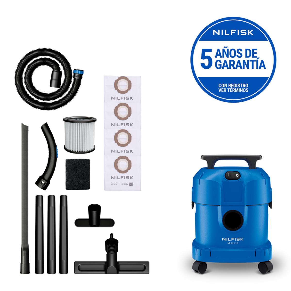 NILFISK - Aspirador multiusos agua y polvo Nilfisk Multi I 12L Home.