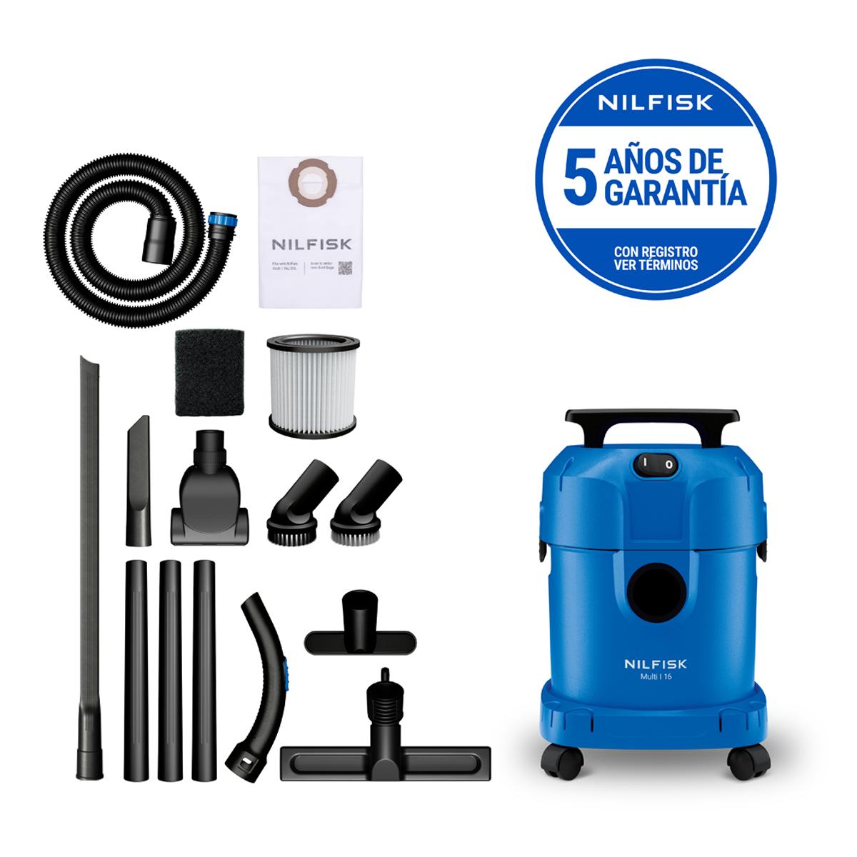 NILFISK - Aspirador multiusos agua y polvo Nilfisk Multi I 16L Car Cleaner.
