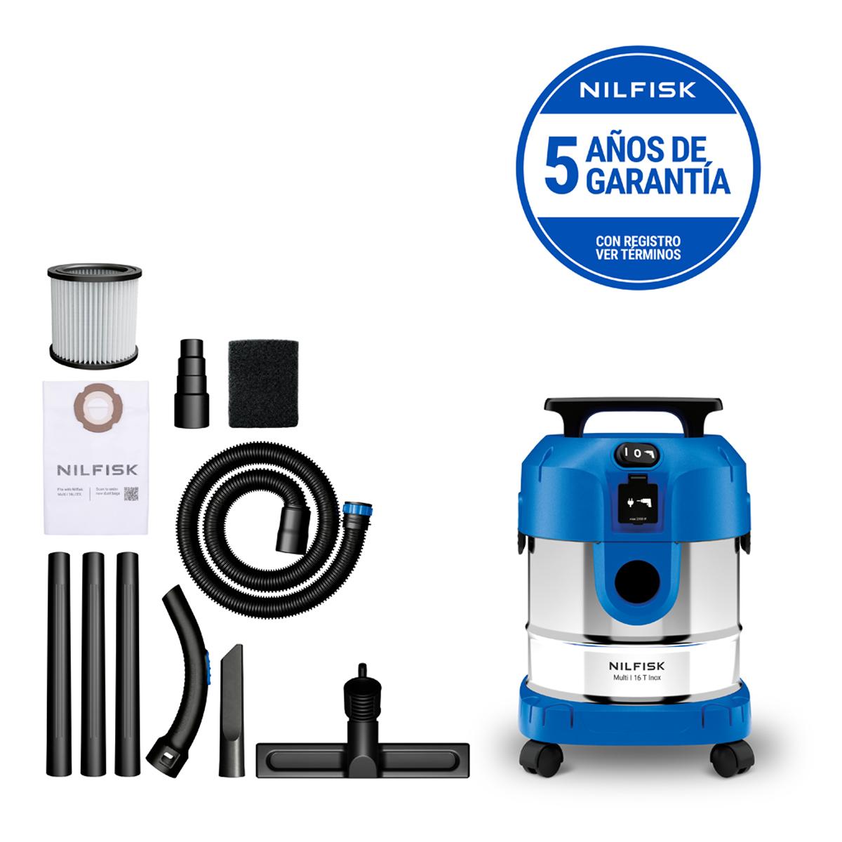 NILFISK - Aspirador multiusos agua y polvo Nilfisk Multi I 16L T Inox.