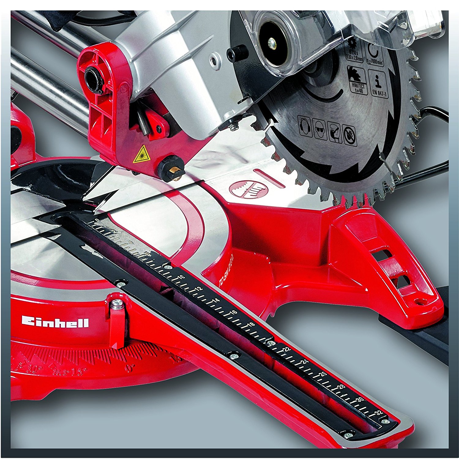 Ingletadora Eléctrica Telescópica TC-SM 2131 Dual Rojo / Negro-4