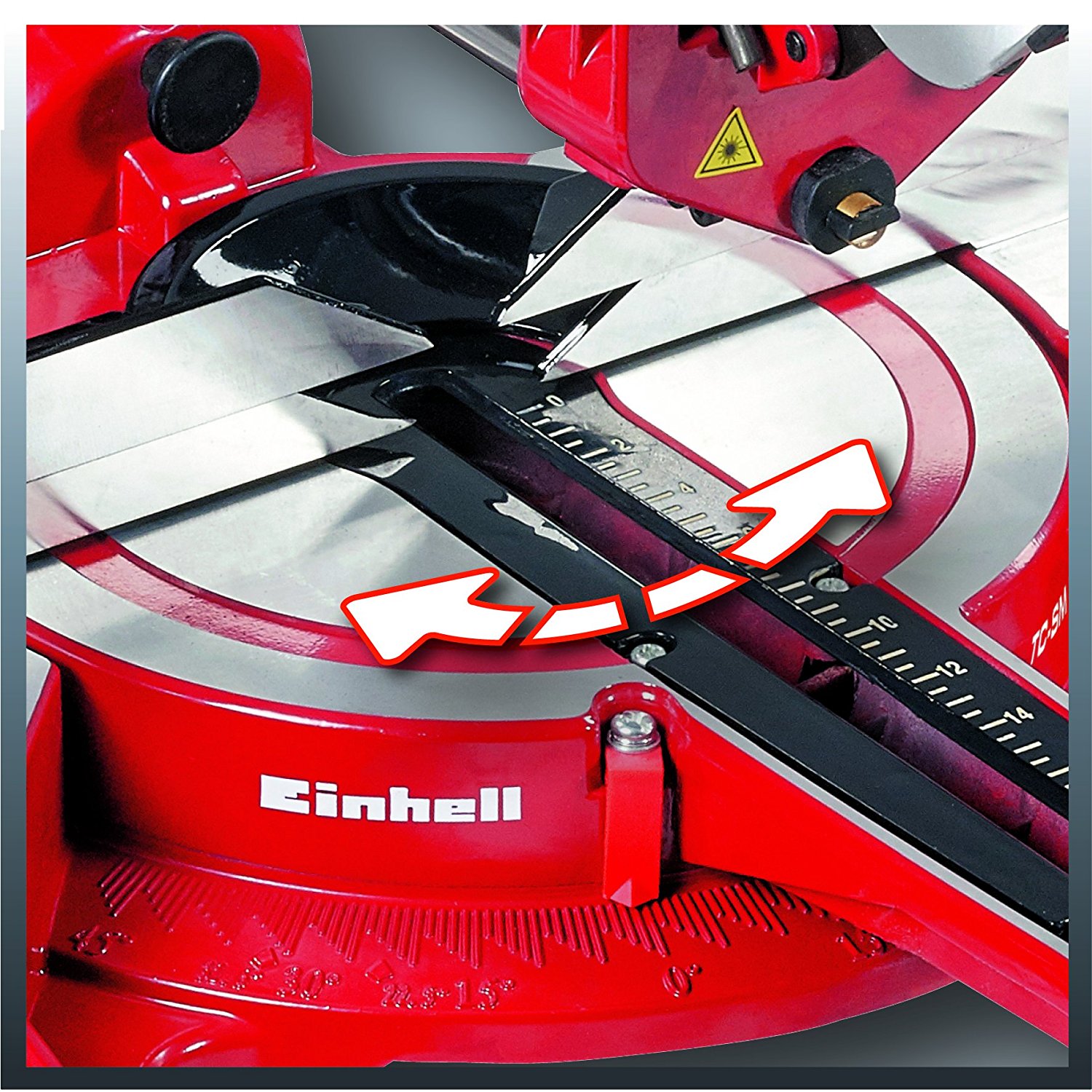 Ingletadora Eléctrica Telescópica TC-SM 2131 Dual Rojo / Negro-6