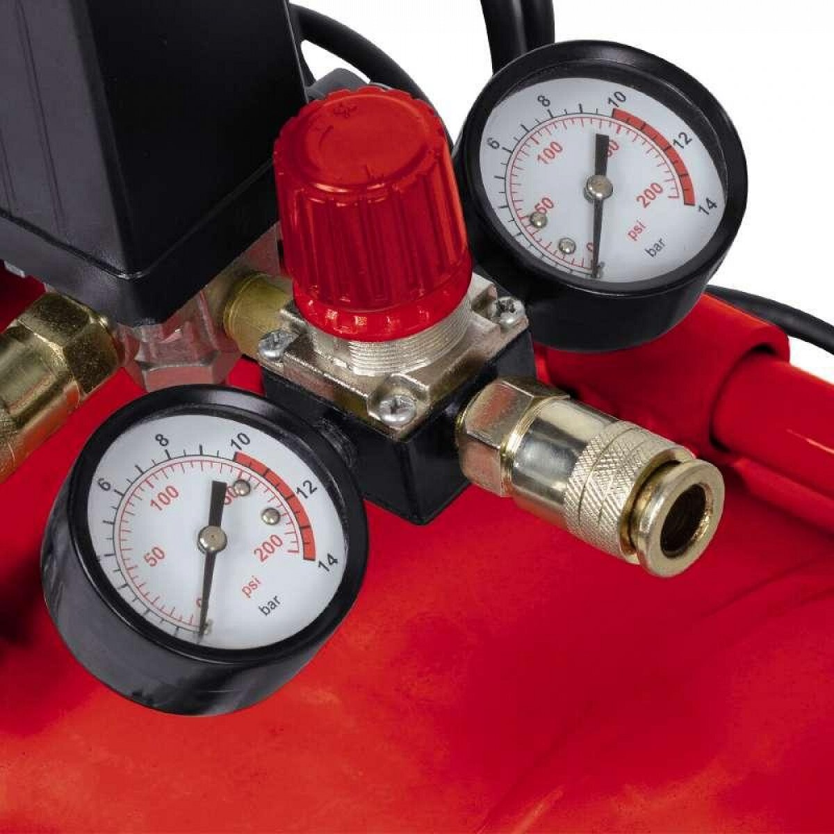 Compressor de Ar 24 Litros - 1800 W Vermelho / Preto-2