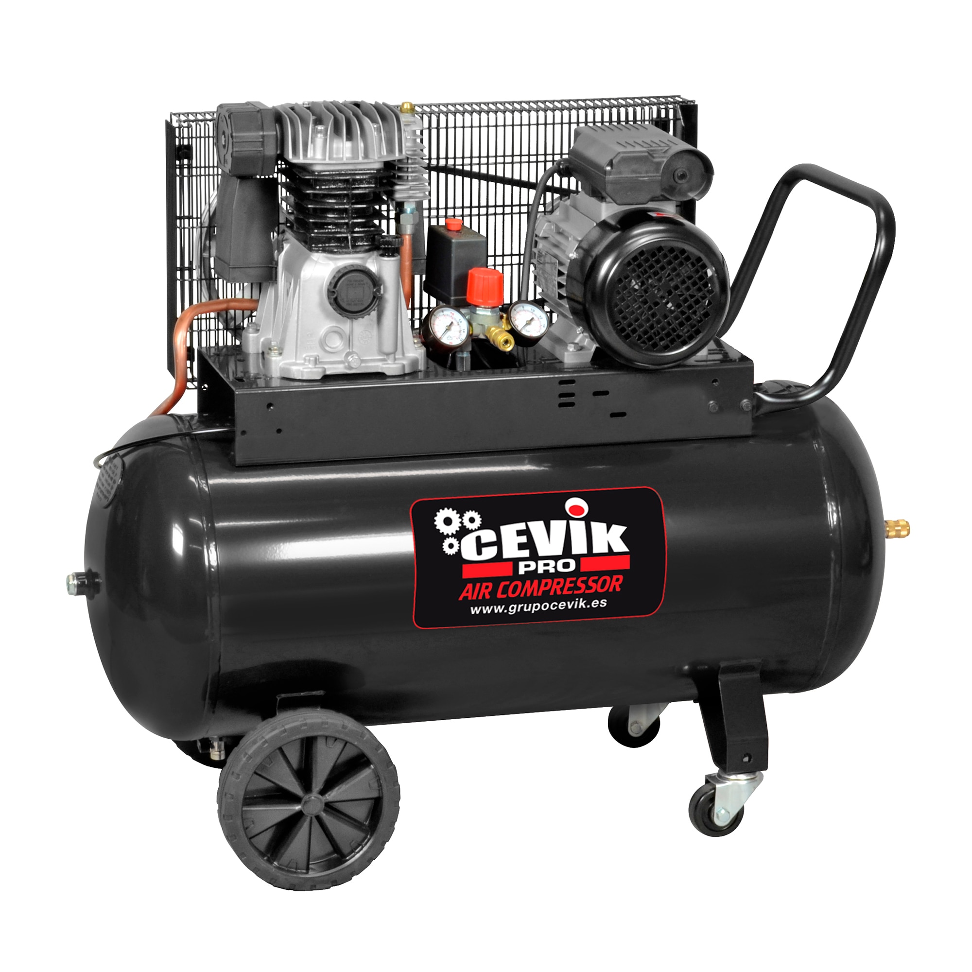 Compresor de Correa de 100 l - 3HP 230V Negro-1