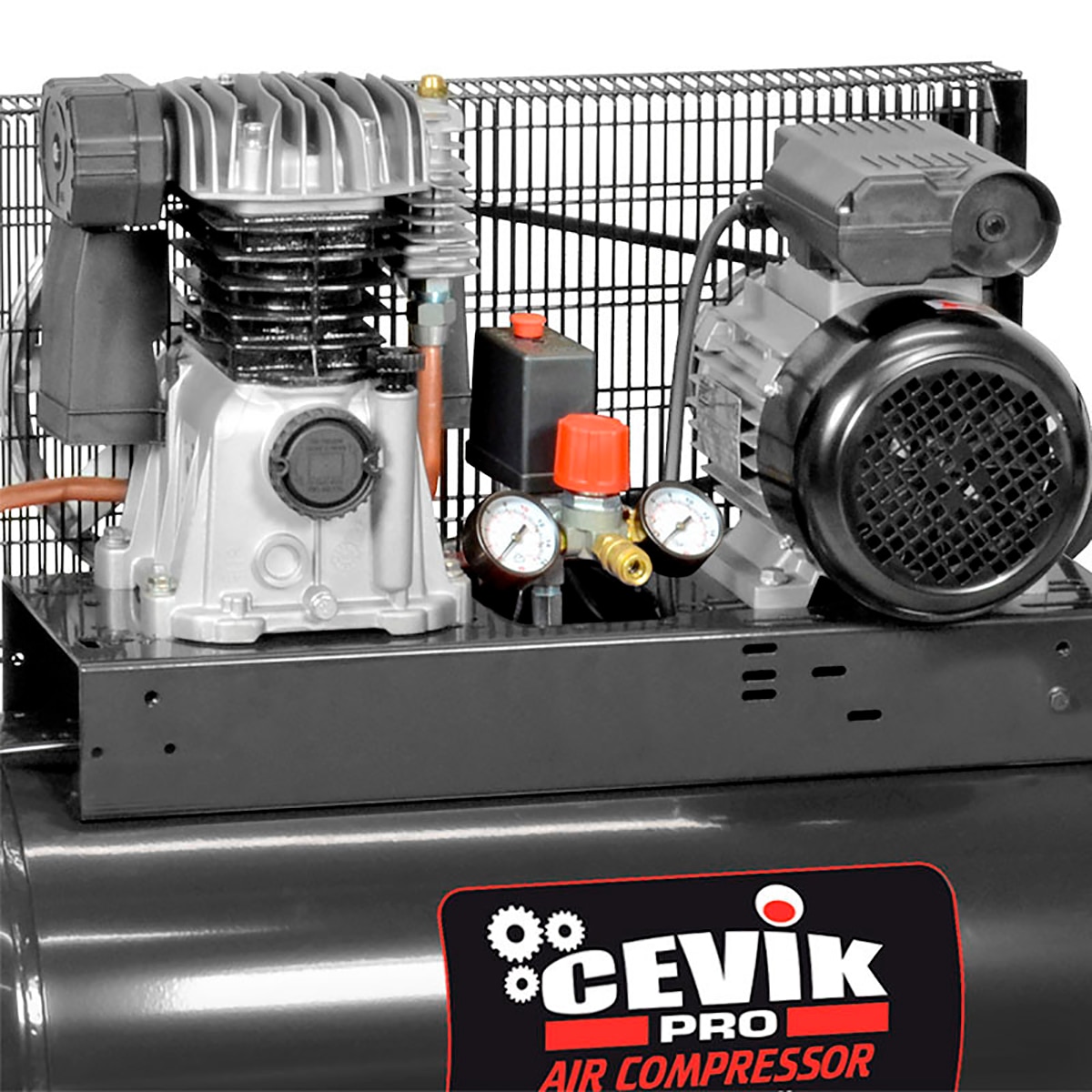 Compresor de Correa de 100 l - 3HP 230V Negro-2