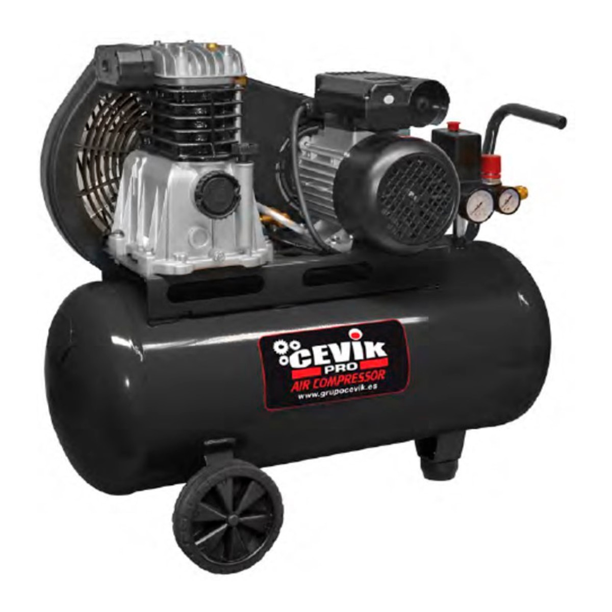CEVIK – Compresor Correa 50 litros 3 HP 230V Cevik Pro.