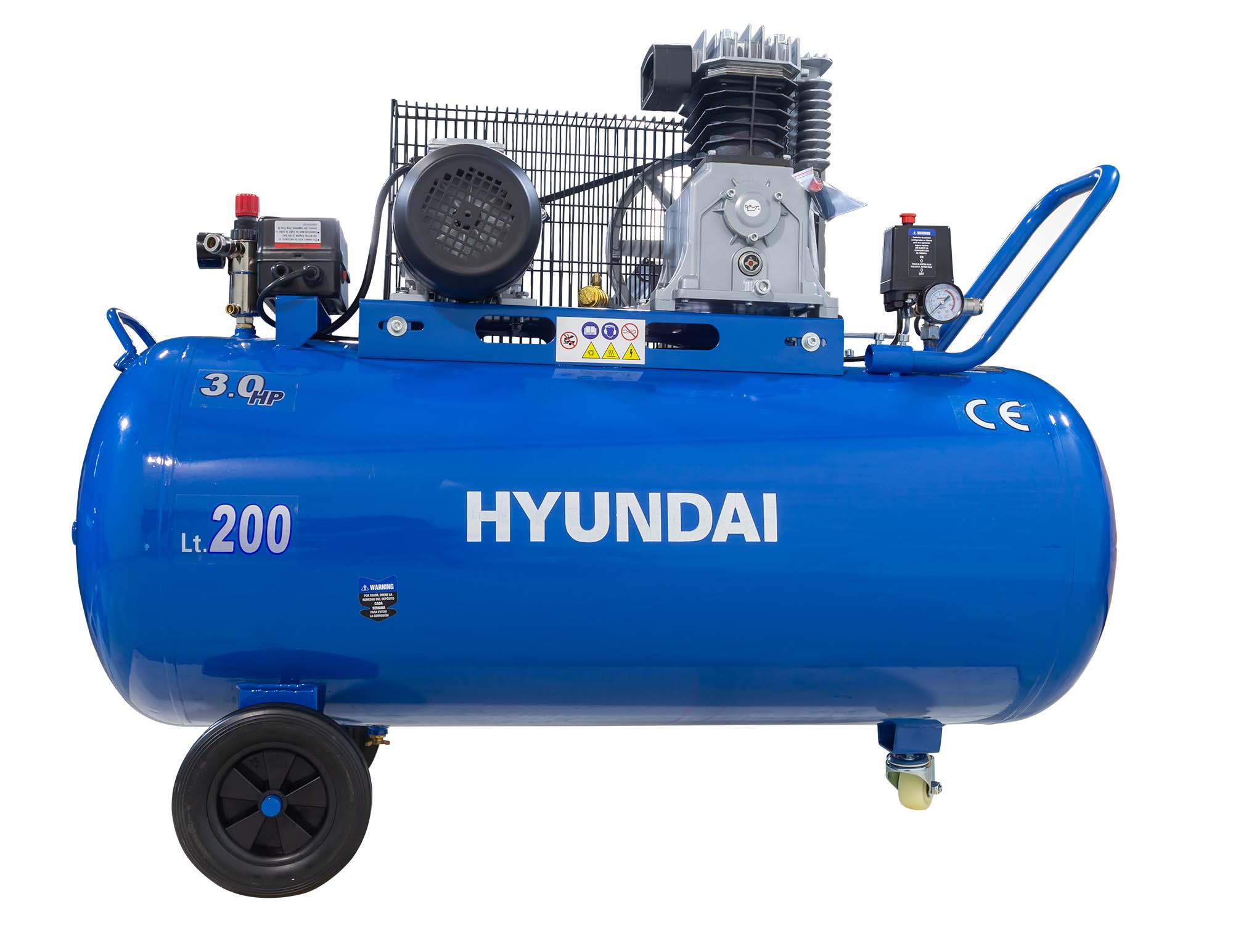 Compresor de Aire Profesional Trifásico 200 l 2,2 kW HYACB200-31T Azul-3