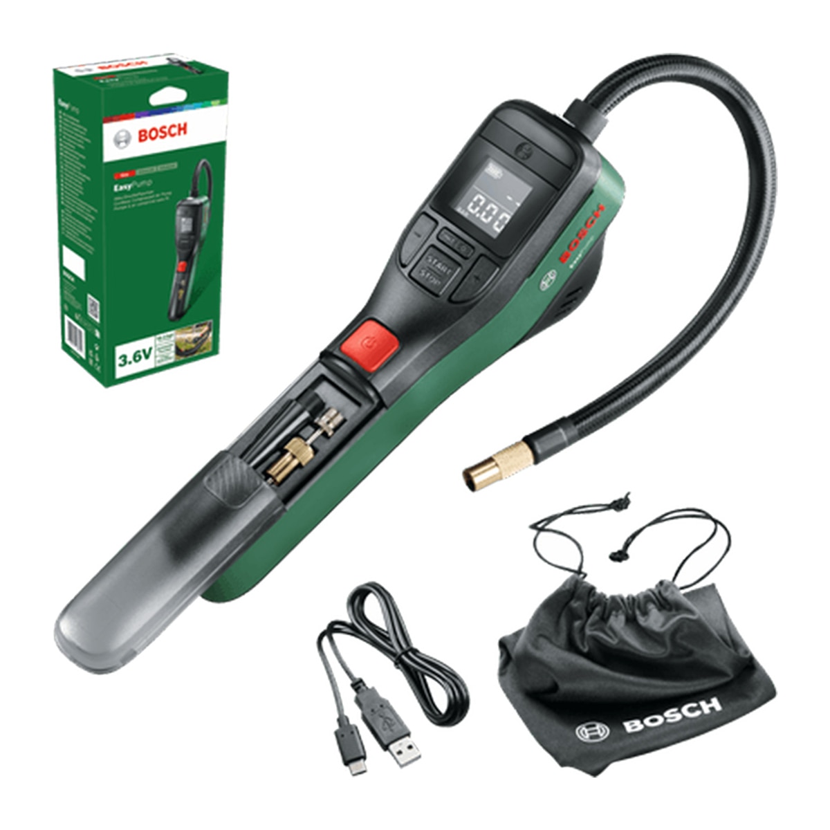Bomba Aire Comprimido a Batería Easy Pump Verde / Negro-4