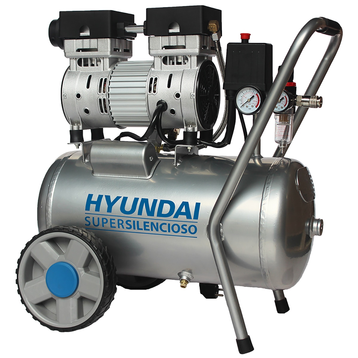 HYUNDAI – Compresor 24 L Hyundai HYAC24-1S 750W Silencioso.