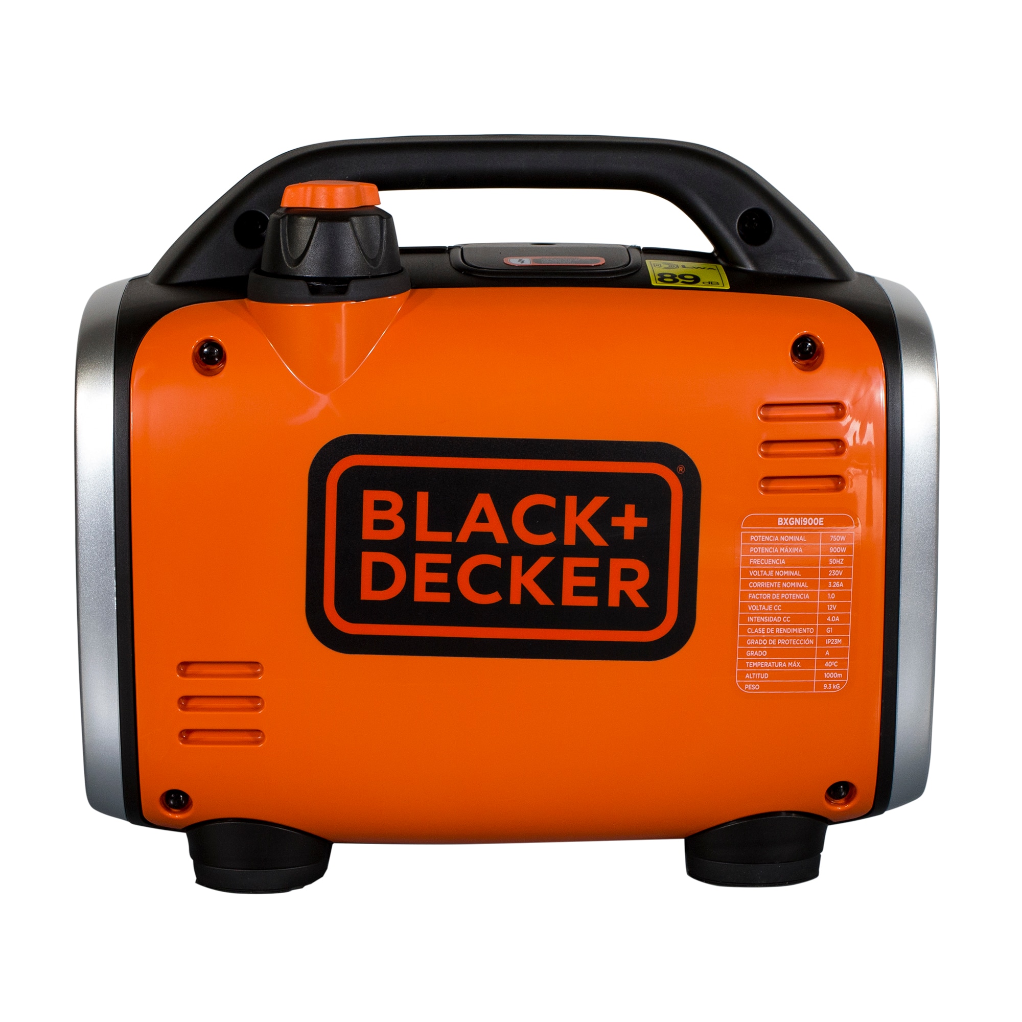 Generador Eléctrico Inverter Motor Gasolina 4T Monofásico 0,9 kW BD-BXGNI900E Naranja / Negro-3