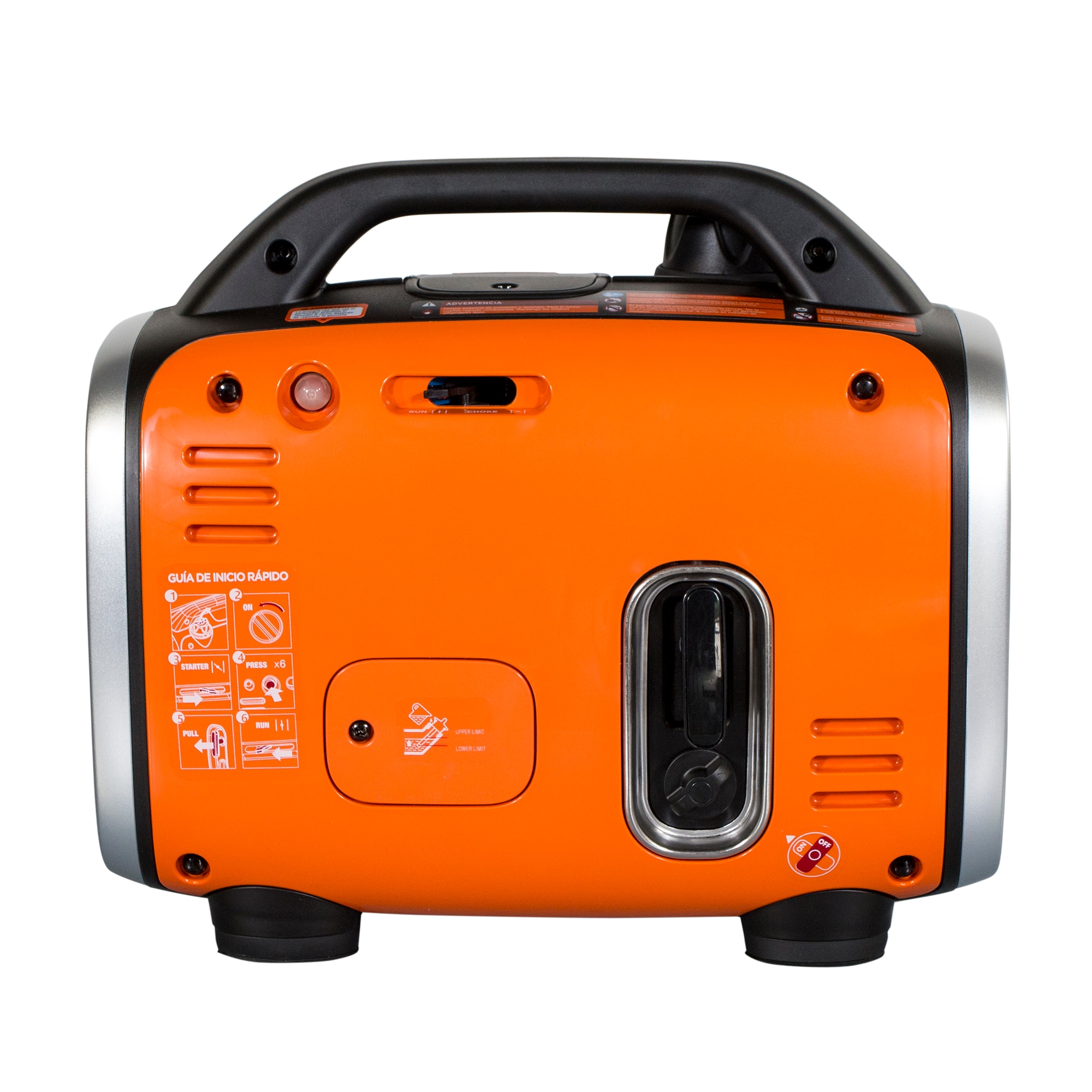 Generador Eléctrico Inverter Motor Gasolina 4T Monofásico 0,9 kW BD-BXGNI900E Naranja / Negro-7