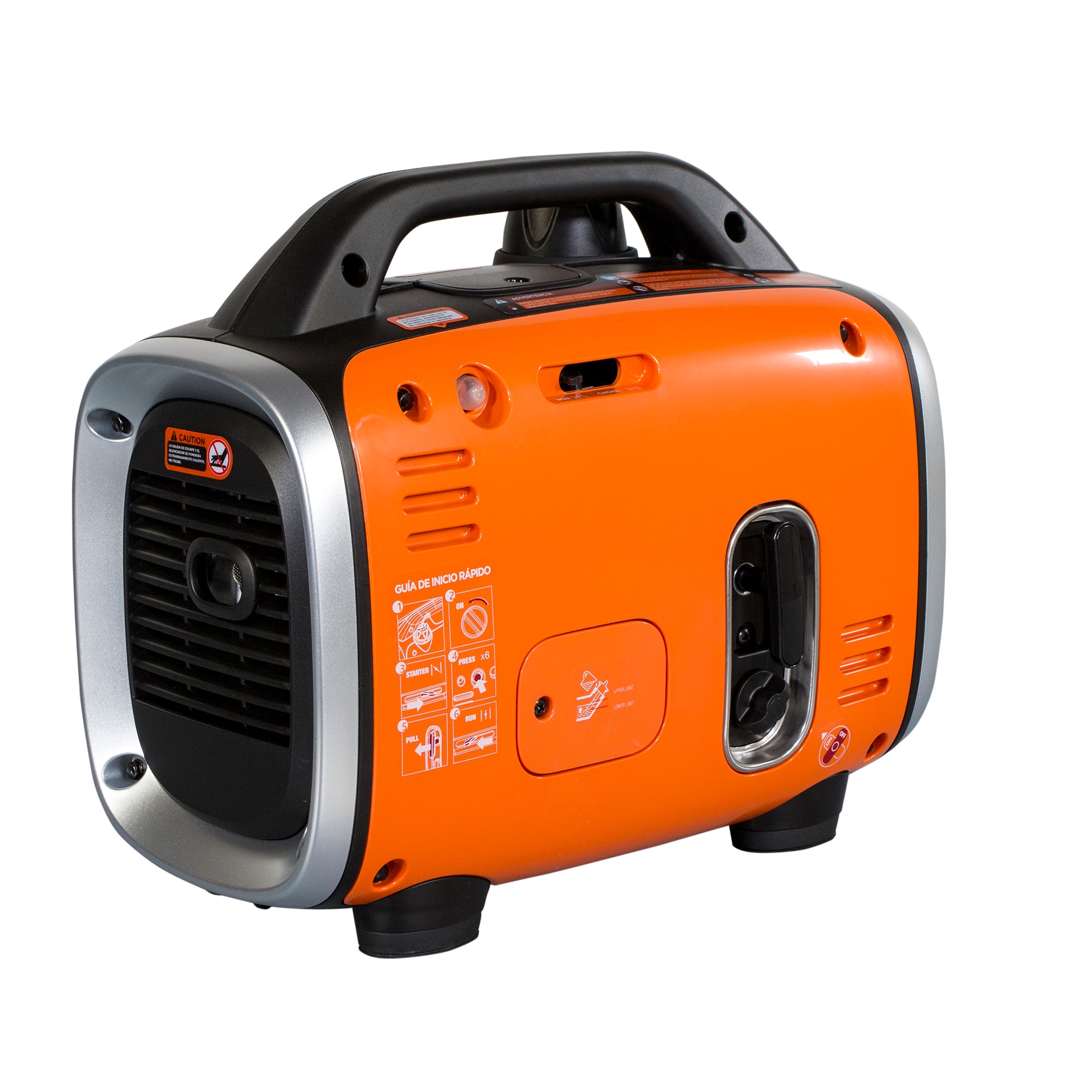 Generador Eléctrico Inverter Motor Gasolina 4T Monofásico 0,9 kW BD-BXGNI900E Naranja / Negro-8