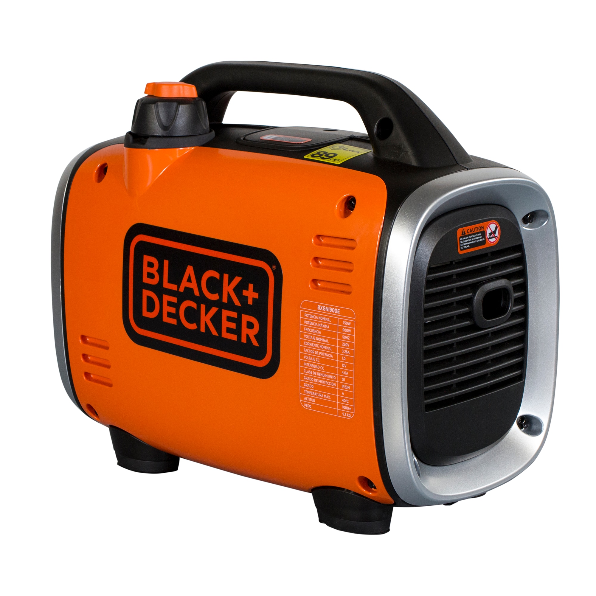 Generador Eléctrico Inverter Motor Gasolina 4T Monofásico 0,9 kW BD-BXGNI900E Naranja / Negro-10