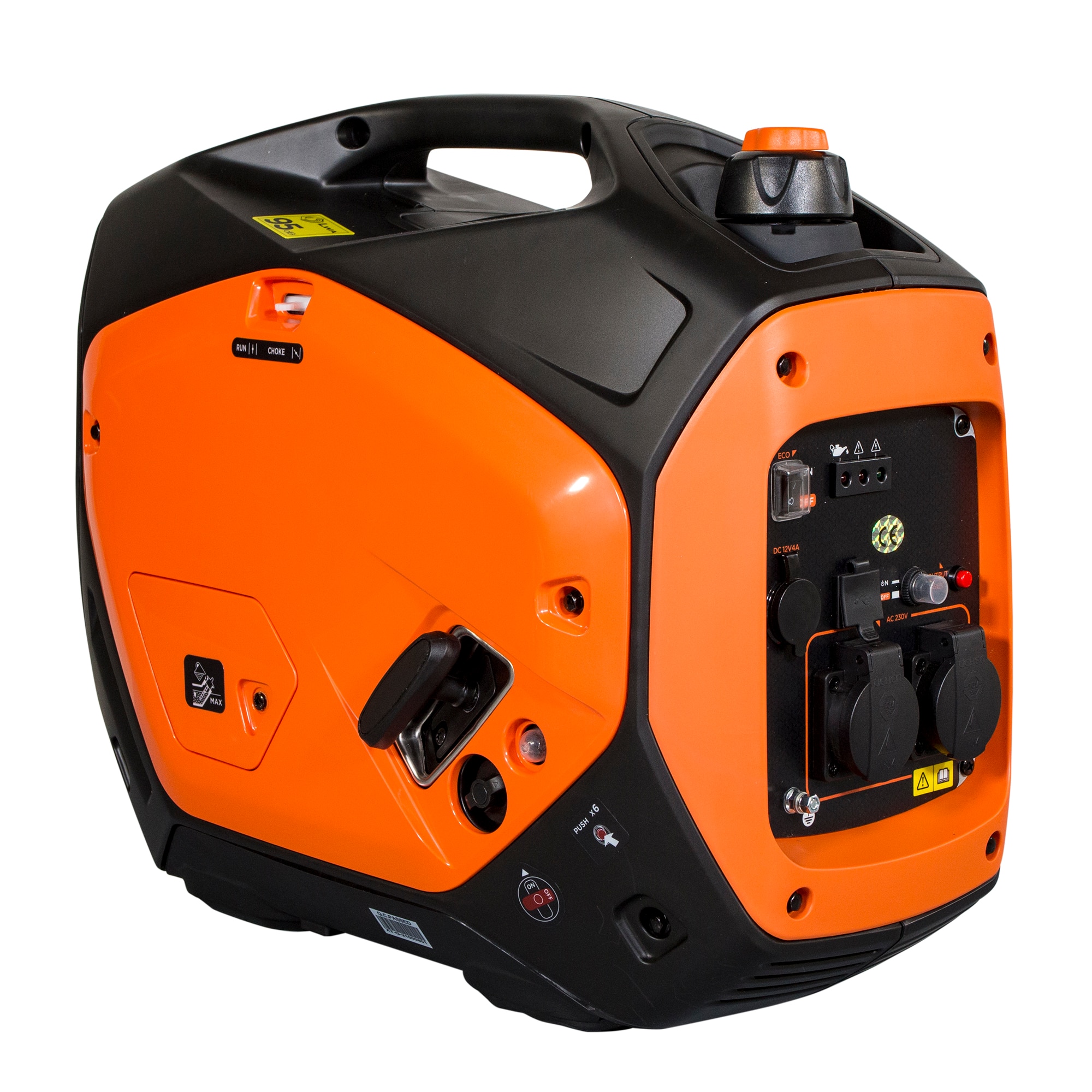 Generador Eléctrico Inverter Motor Gasolina 4T Monofásico 2,0 kW BD-BXGNI2200E Naranja / Negro-8
