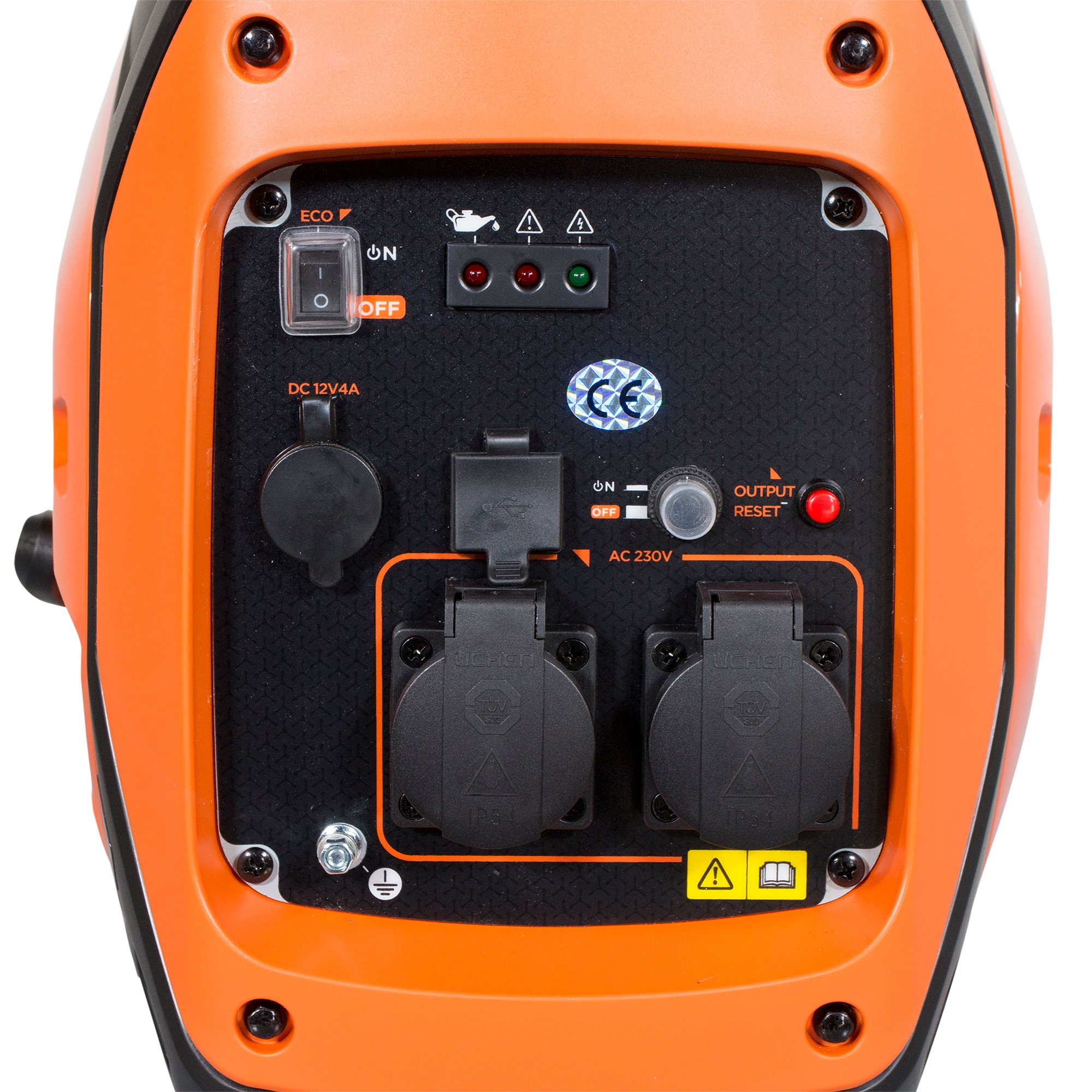 Generador Eléctrico Inverter Motor Gasolina 4T Monofásico 2,0 kW BD-BXGNI2200E Naranja / Negro-11