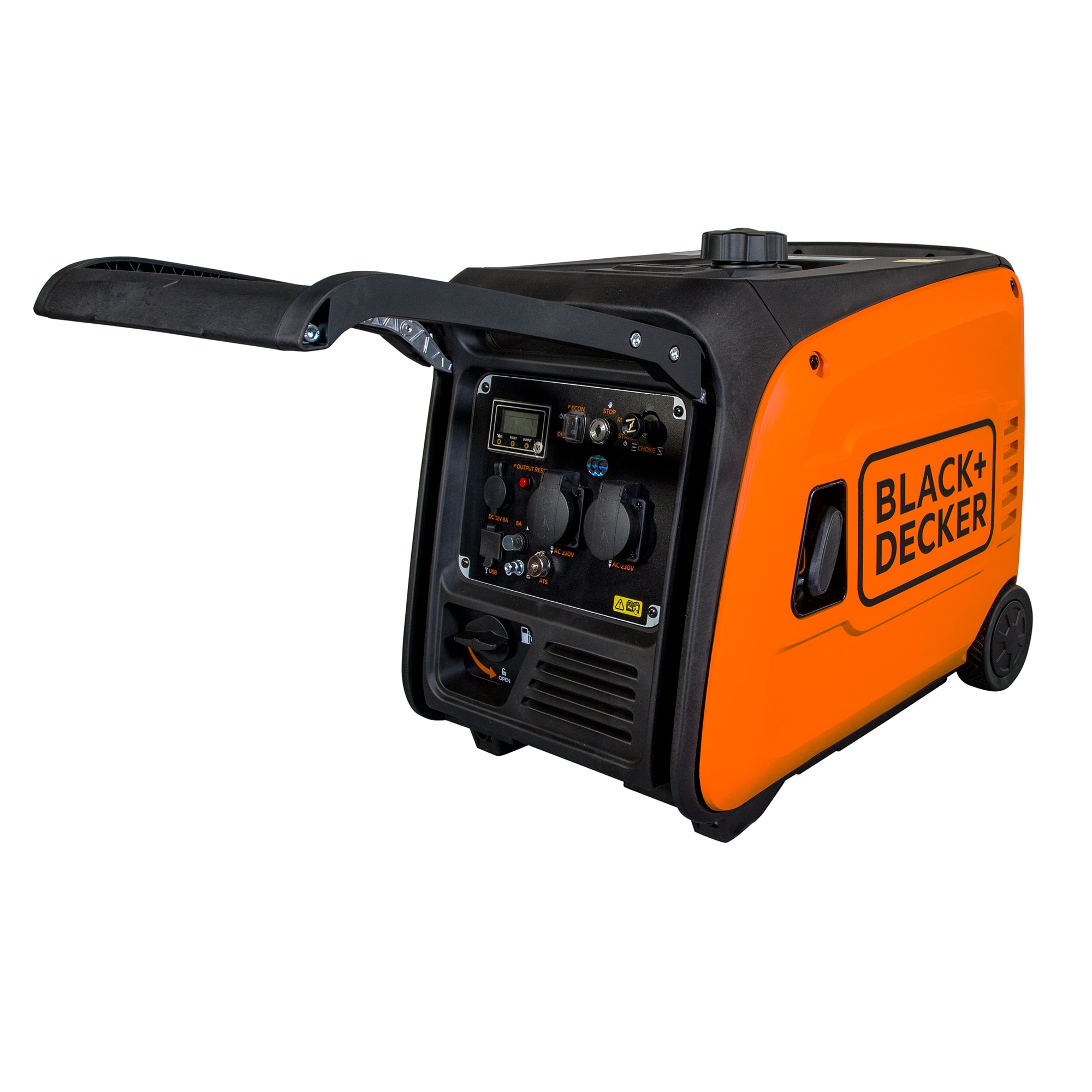 Generador Eléctrico Inverter Motor Gasolina 4T Monofásico 3,5 kW BD-BXGNI4000E Naranja / Negro-6