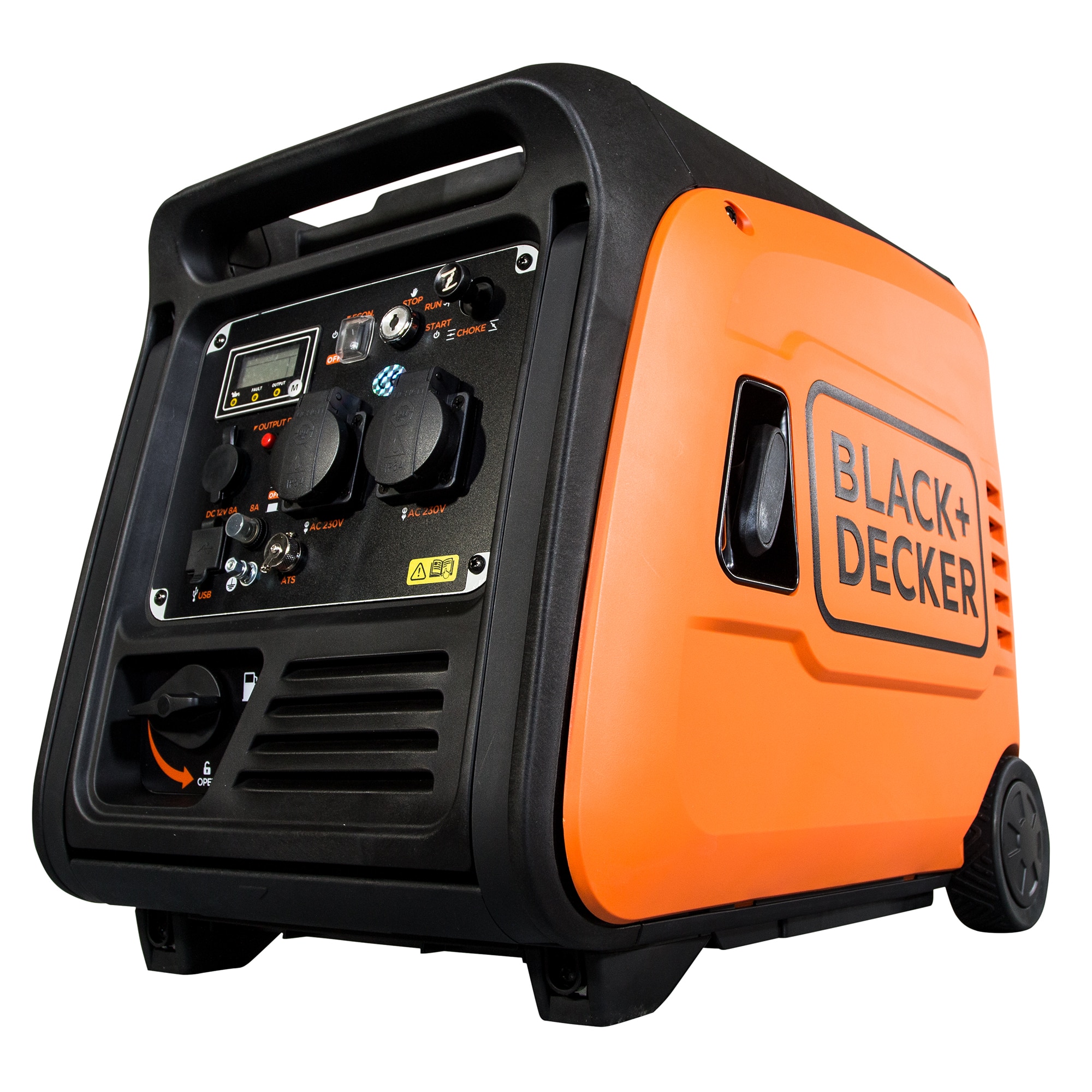 Generador Eléctrico Inverter Motor Gasolina 4T Monofásico 3,5 kW BD-BXGNI4000E Naranja / Negro-9