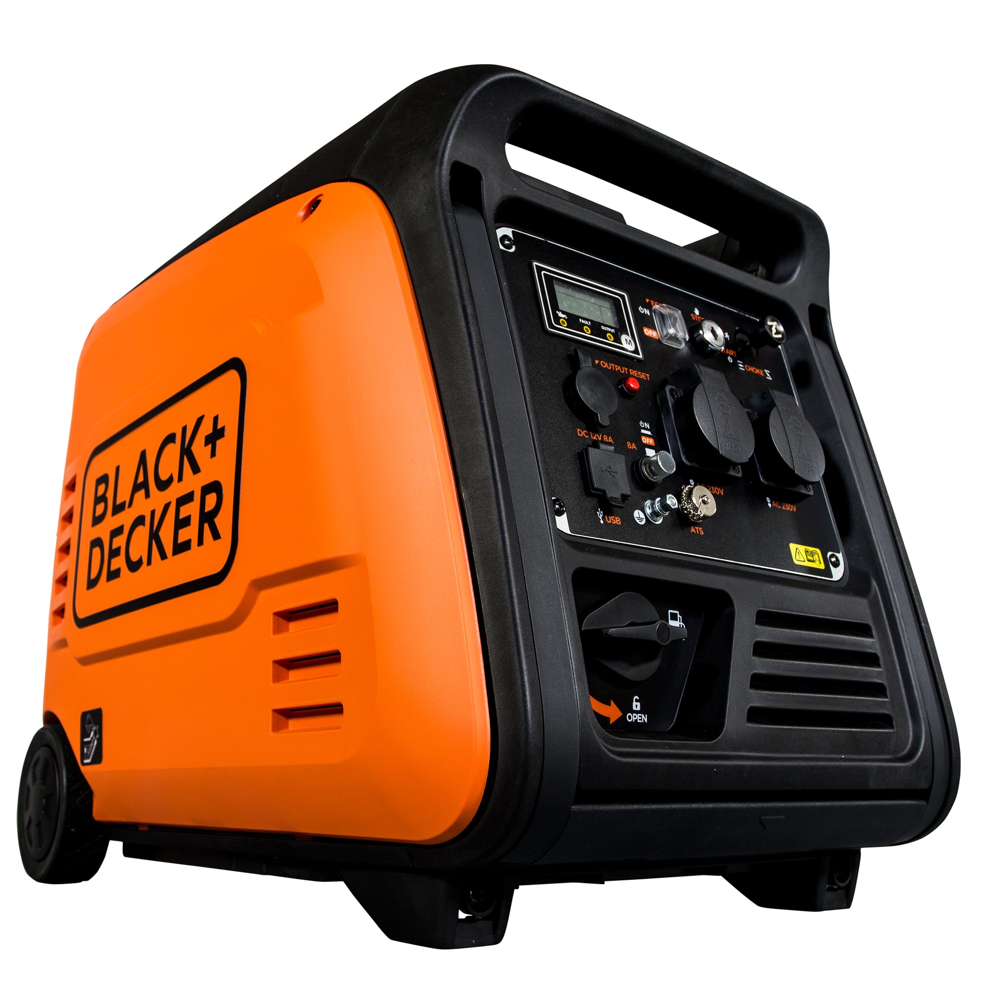 Generador Eléctrico Inverter Motor Gasolina 4T Monofásico 3,5 kW BD-BXGNI4000E Naranja / Negro-10