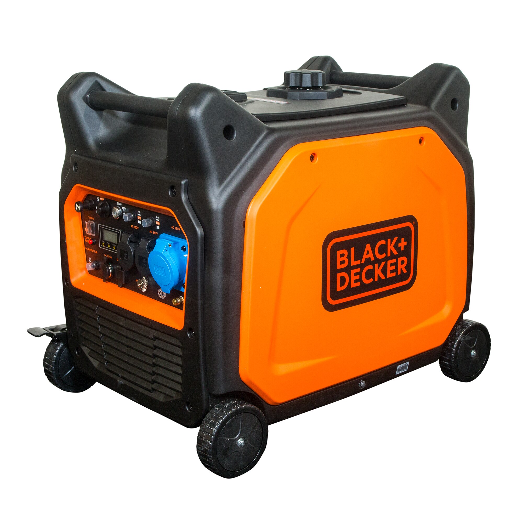 Generador Eléctrico Inverter Motor Gasolina 4T Monofásico 6,0 kW BD-BXGNI6500E Naranja / Negro-4