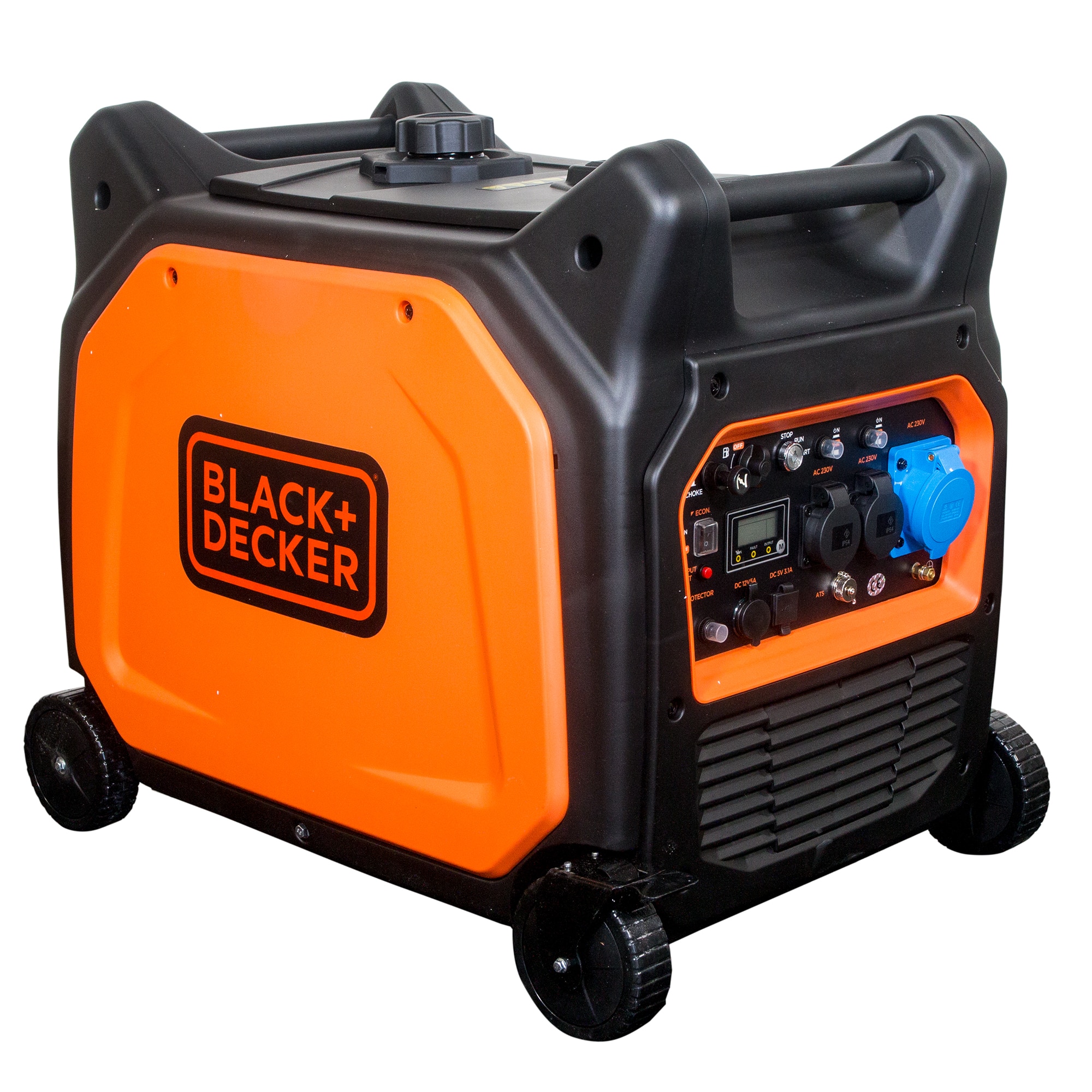 Generador Eléctrico Inverter Motor Gasolina 4T Monofásico 6,0 kW BD-BXGNI6500E Naranja / Negro-5