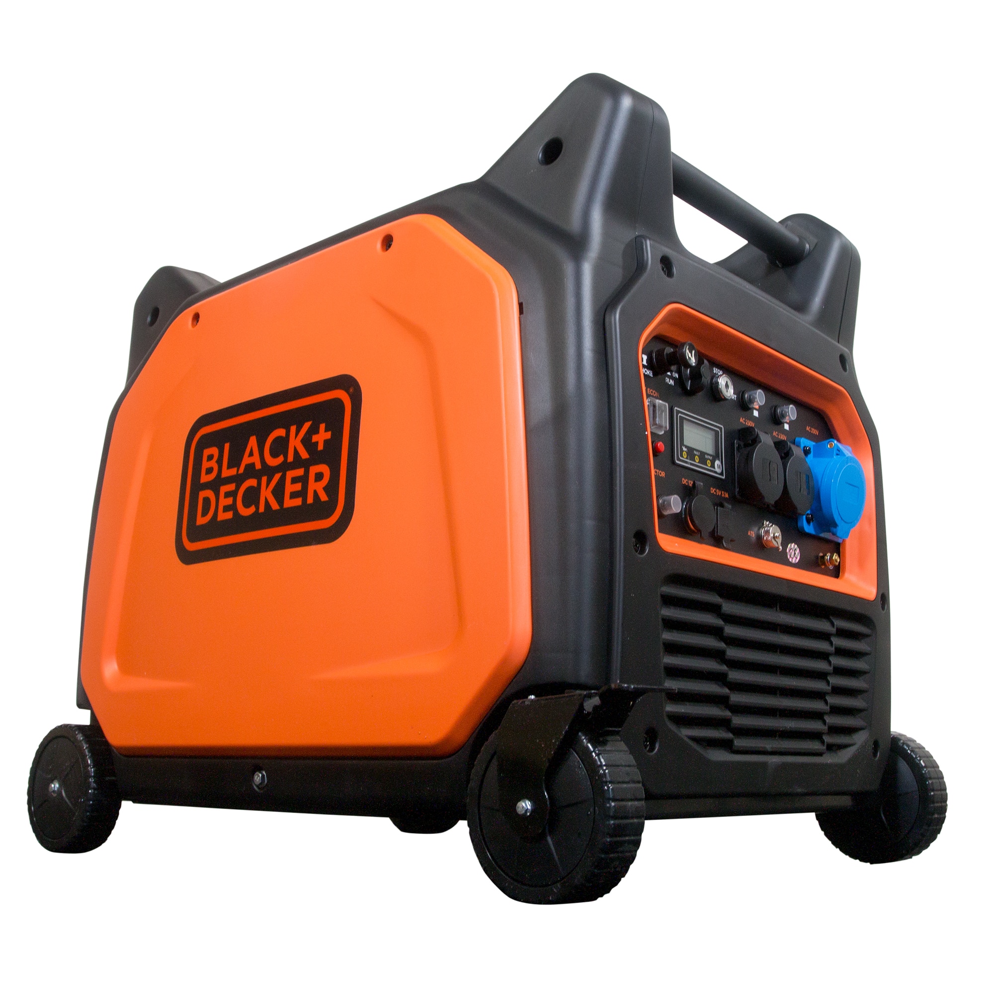 Generador Eléctrico Inverter Motor Gasolina 4T Monofásico 6,0 kW BD-BXGNI6500E Naranja / Negro-8