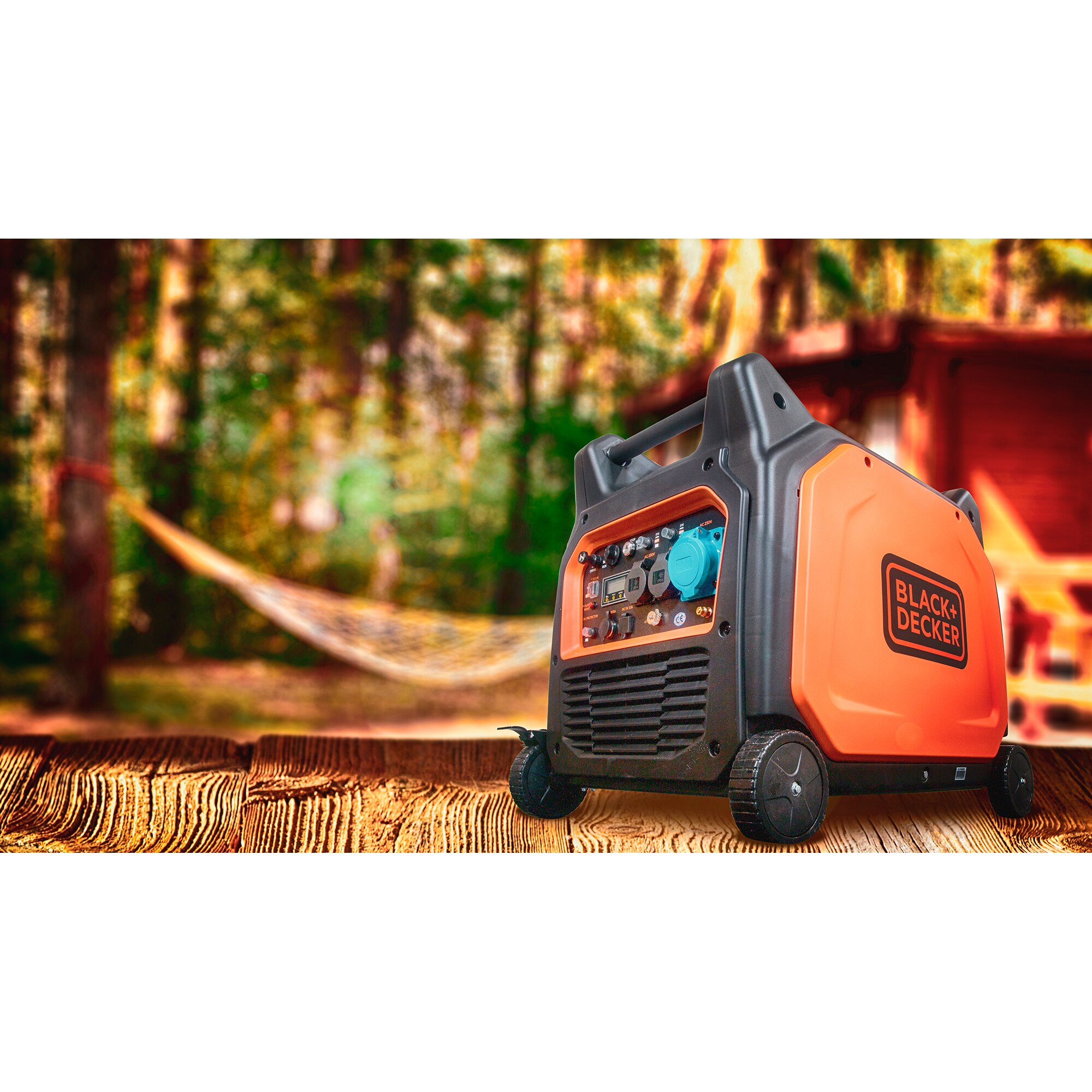 Generador Eléctrico Inverter Motor Gasolina 4T Monofásico 6,0 kW BD-BXGNI6500E Naranja / Negro-10