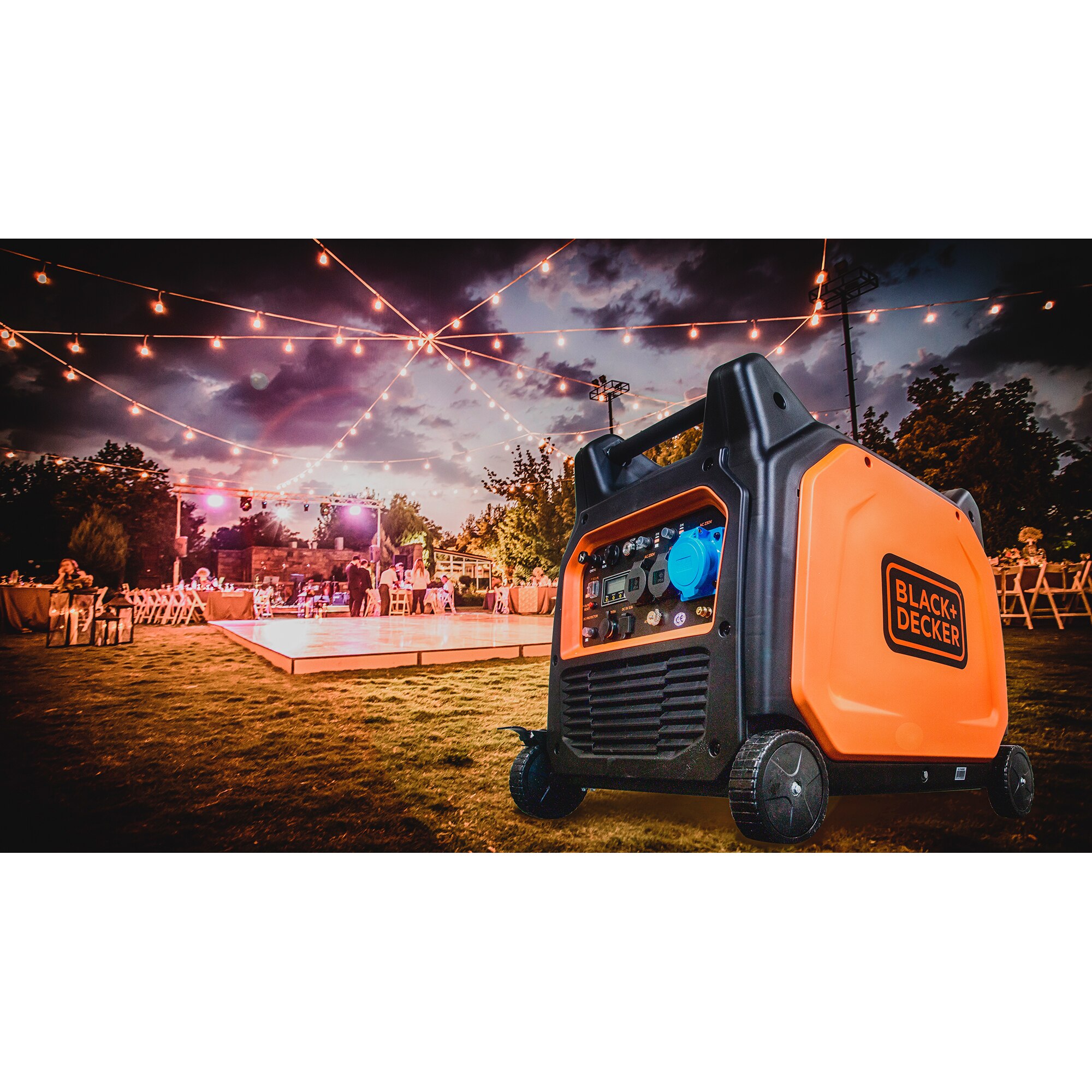 Generador Eléctrico Inverter Motor Gasolina 4T Monofásico 6,0 kW BD-BXGNI6500E Naranja / Negro-11