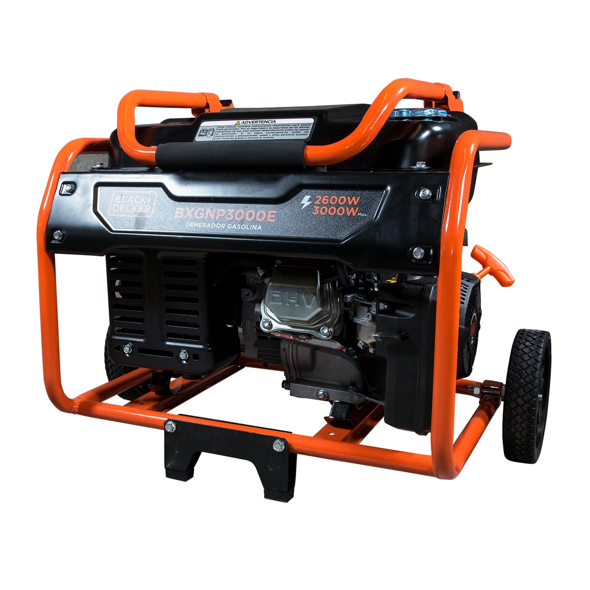 Generador Eléctrico Motor Gasolina 4T Monofásico 2,6 kW BD-BXGNP3000E Naranja / Negro-5