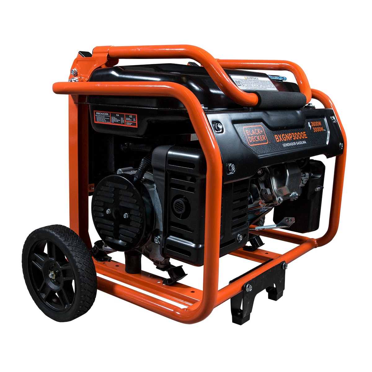 Generador Eléctrico Motor Gasolina 4T Monofásico 2,6 kW BD-BXGNP3000E Naranja / Negro-6