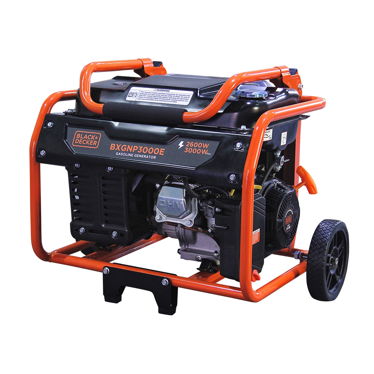 Generador Eléctrico Motor Gasolina 4T Monofásico 2,6 kW BD-BXGNP3000E Naranja / Negro-9