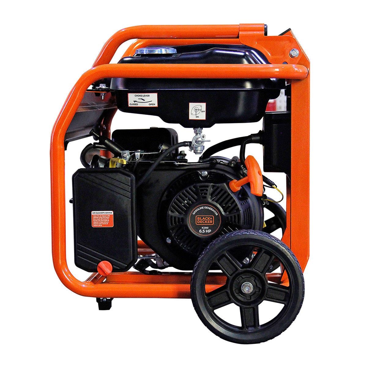 Generador Eléctrico Motor Gasolina 4T Monofásico 2,6 kW BD-BXGNP3000E Naranja / Negro-10