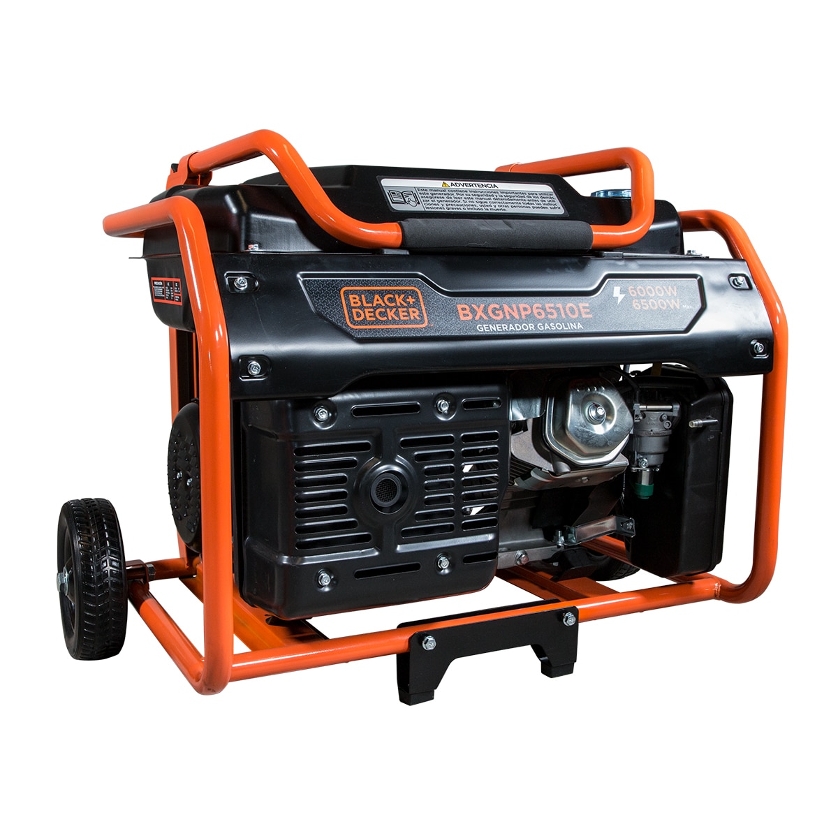 Generador Eléctrico Motor Gasolina 4T Monofásico 6,0 kW BD-BXGNP6510E Naranja / Negro-7