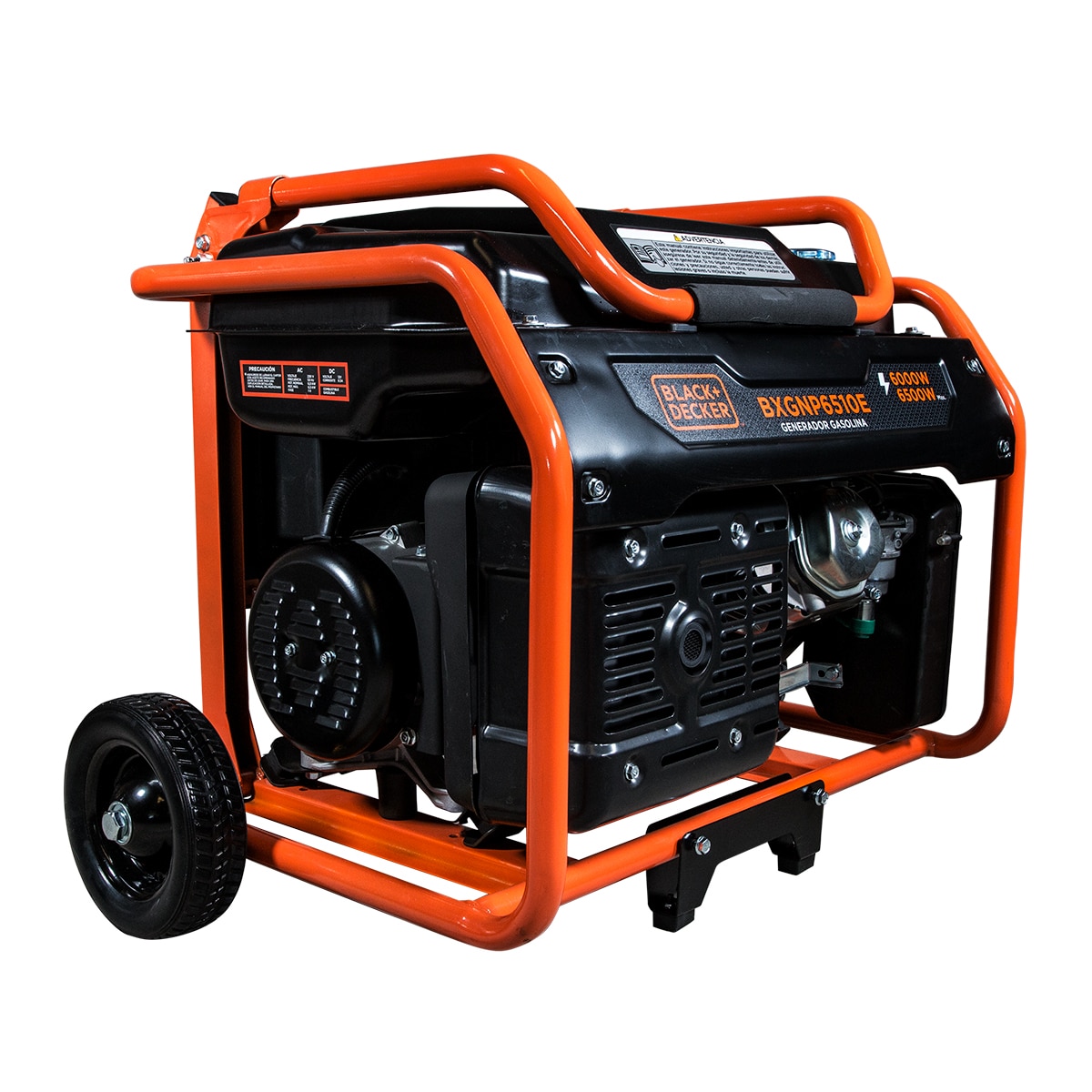 Generador Eléctrico Motor Gasolina 4T Monofásico 6,0 kW BD-BXGNP6510E Naranja / Negro-8