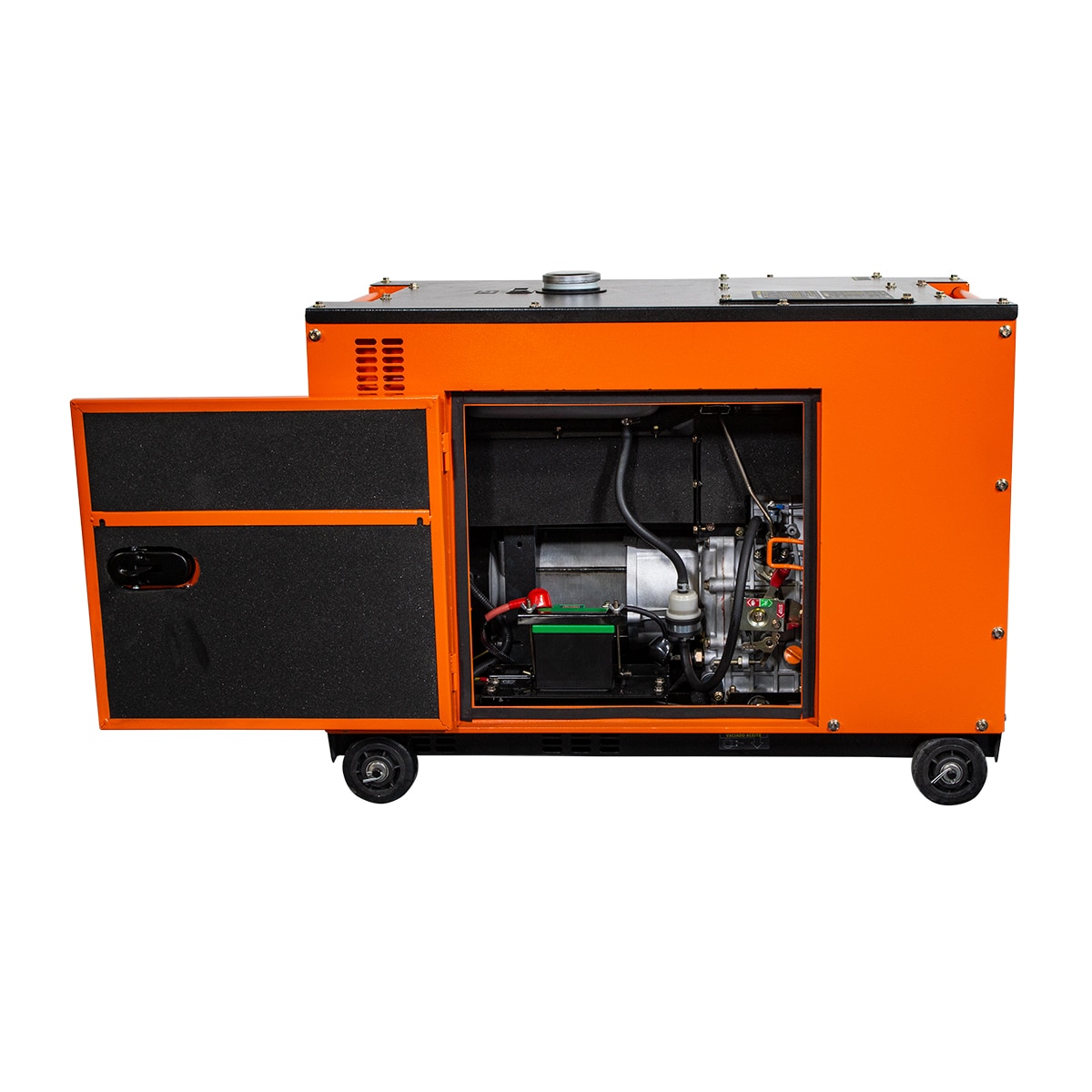 Generador Eléctrico Motor Diesel Monofásico 6,0 kW BD-BXGND6300E Naranja / Negro-5