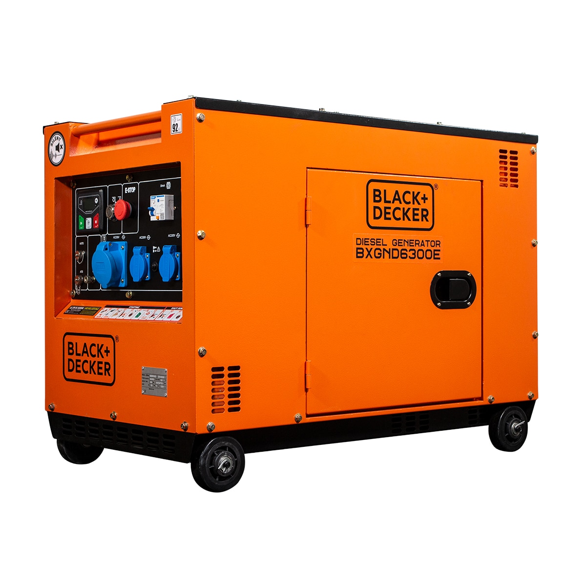 Generador Eléctrico Motor Diesel Monofásico 6,0 kW BD-BXGND6300E Naranja / Negro-7