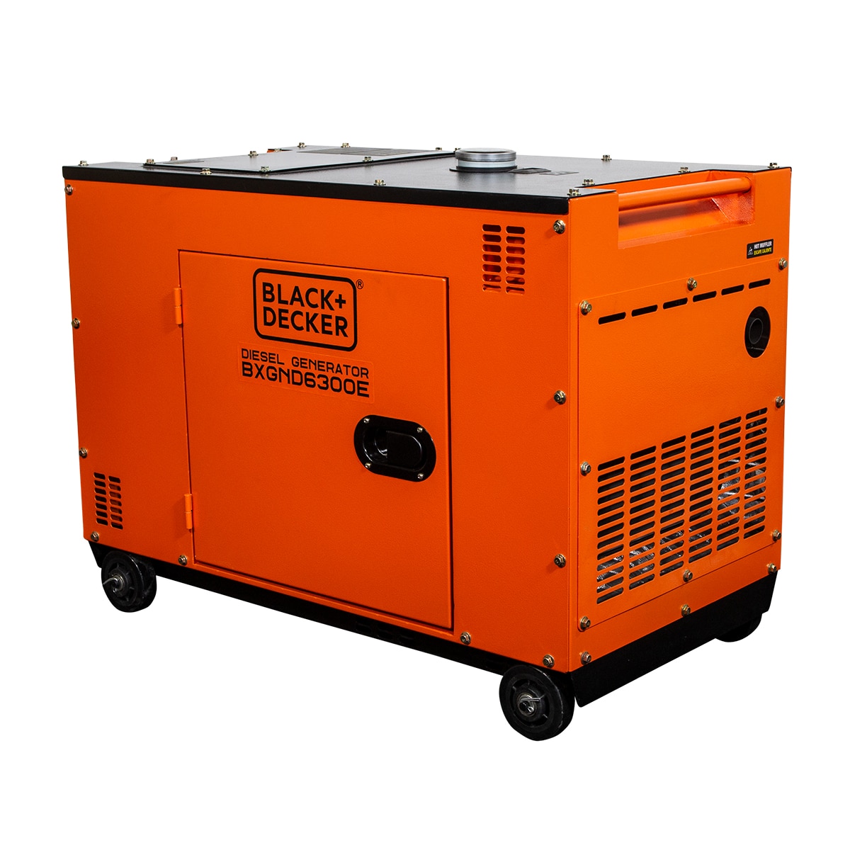 Generador Eléctrico Motor Diesel Monofásico 6,0 kW BD-BXGND6300E Naranja / Negro-8