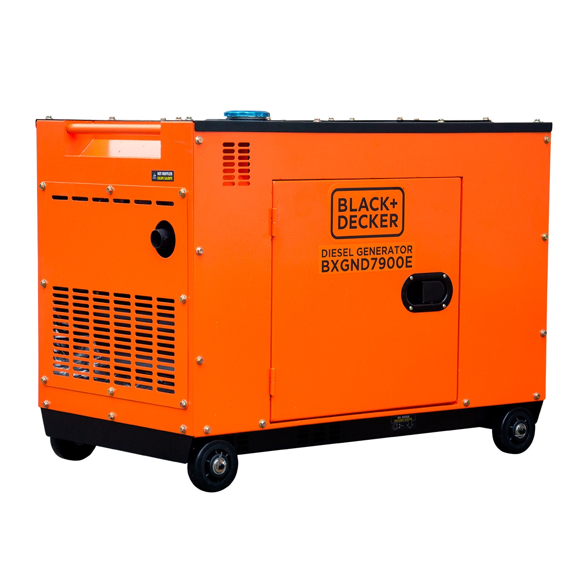 Generador Eléctrico Motor Diesel Mono/Trifásico 5,5/7,5 kW BD-BXGND7900E Naranja / Negro-4