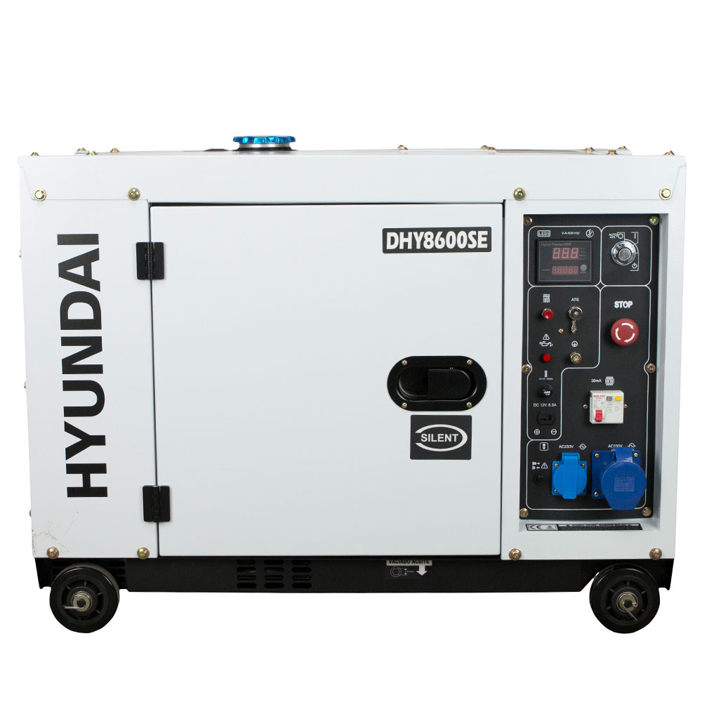 Generador Monofásico Insonorizado Diésel 4T 6 kW DHY8600SE Blanco-3